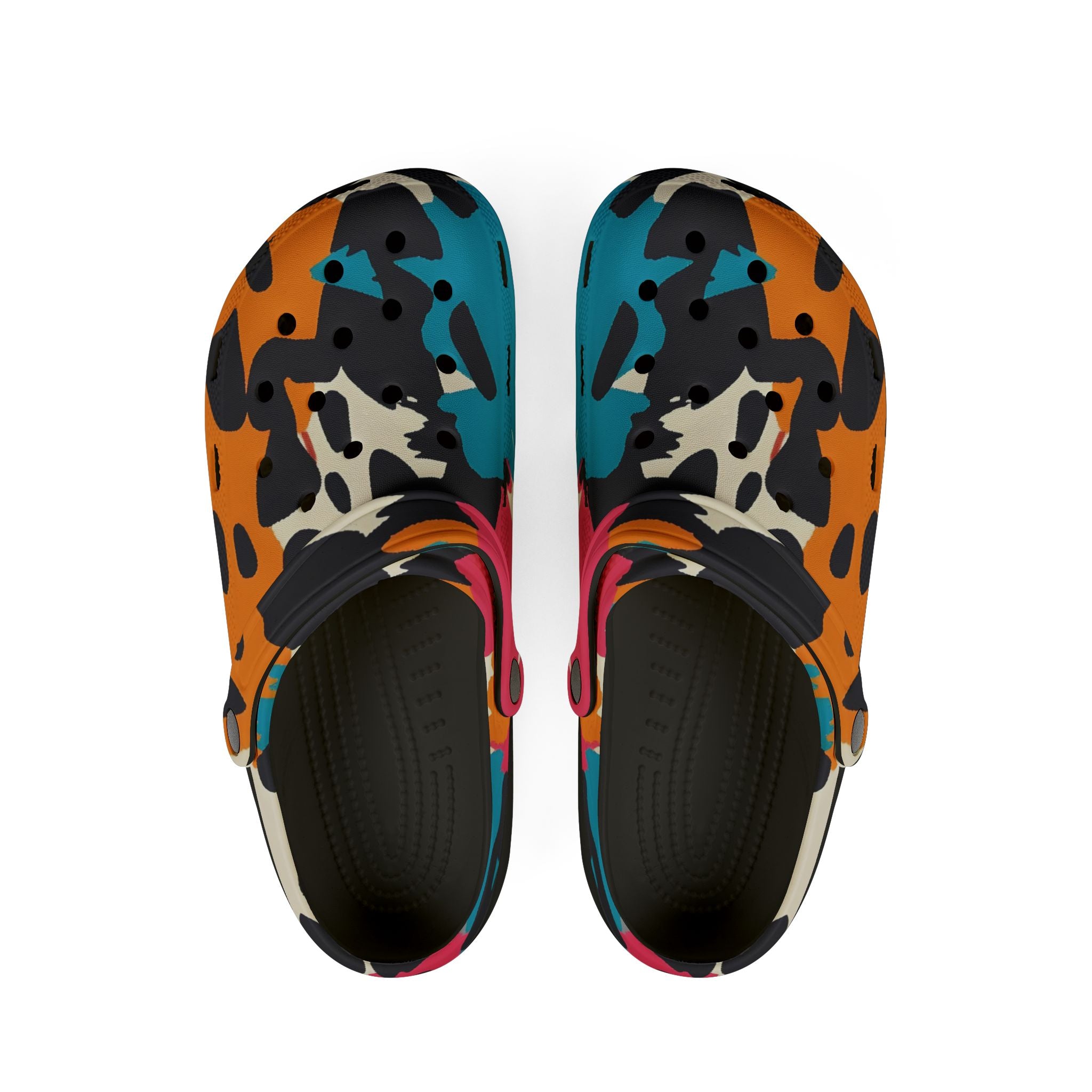 Wild Brush Strokes x Animal Print Multi-Color EVA Foam Rubber Shoes (AOP), Artsulli - Art is Long, Life is Short, Shoes, Size, US 6 (Women's), Color, Black, , , 18068958423459315370
