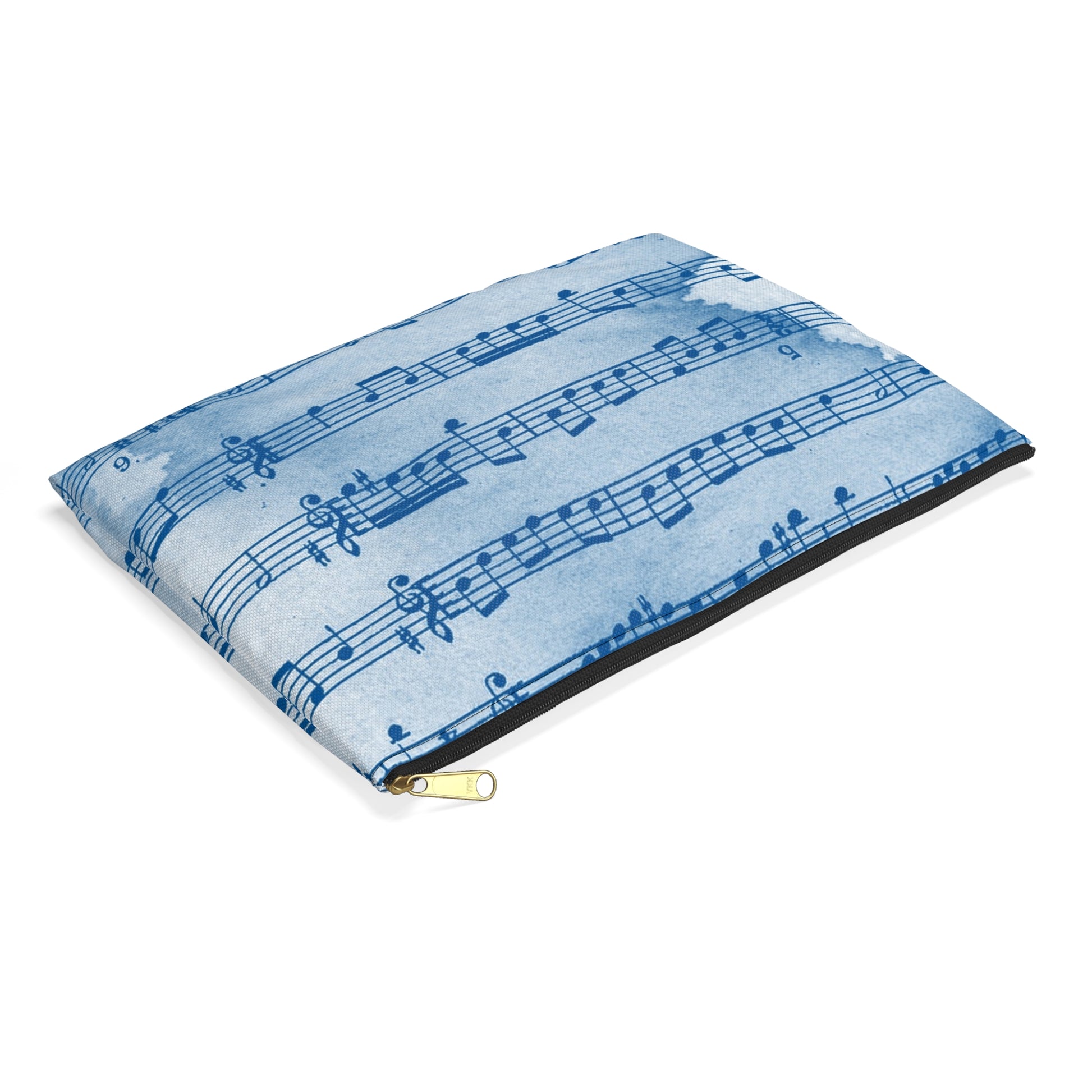Drip Spill Type Beat Sheet Music Blue Accessory Pouch, Artsulli - Art is Long, Life is Short, Bags, , , , , , , 