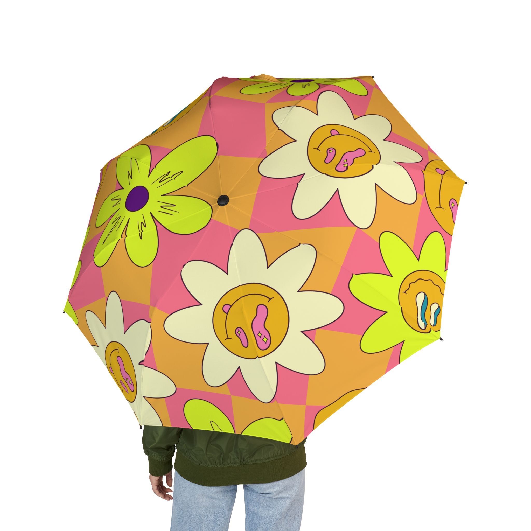 Sour Face Rave Semi-Automatic Foldable Umbrella, Artsulli - Art is Long, Life is Short, Accessories, , , , , , , 