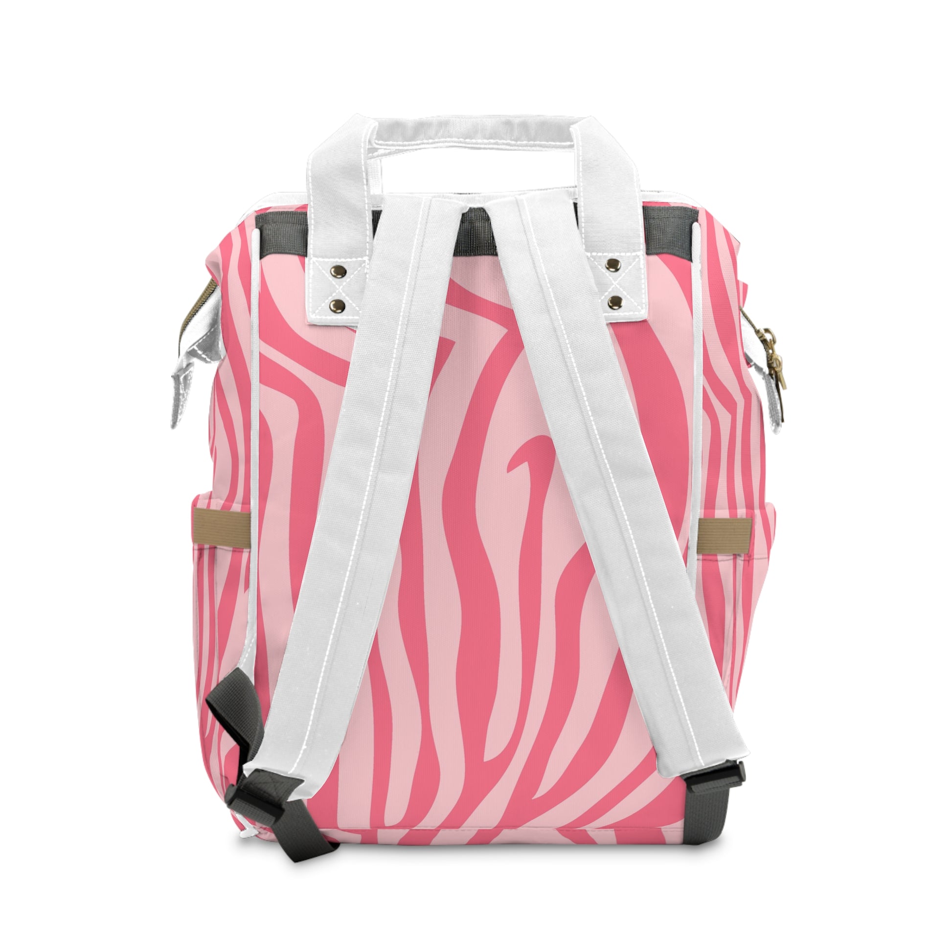 Nagels Pink Zebra Multifunctional Diaper Backpack, Artsulli - Art is Long, Life is Short, Bags, , , , , , , 