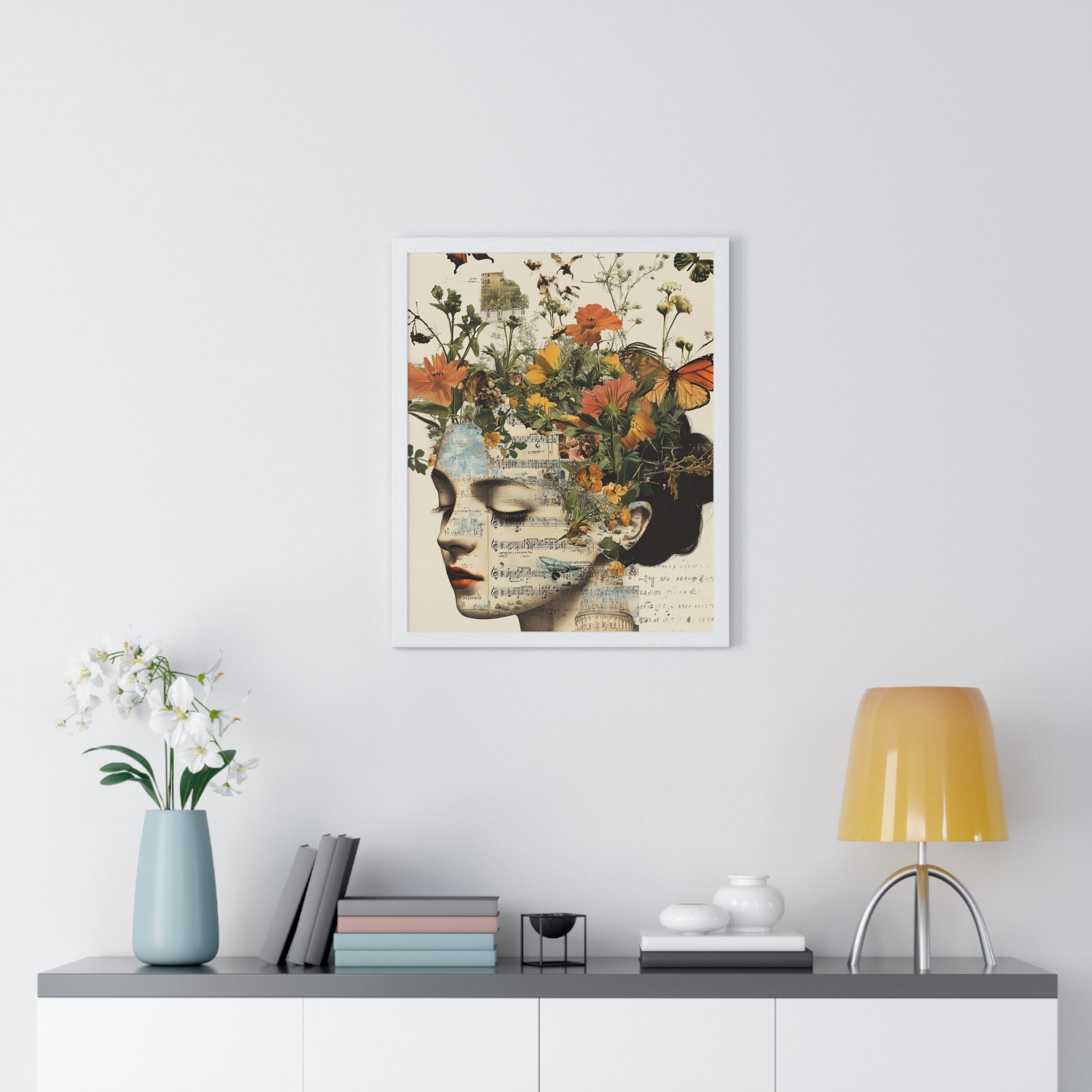 Retro Blooming Type Beat Vertical Framed Poster, Artsulli - Art is Long, Life is Short, Poster, , , , , , , 