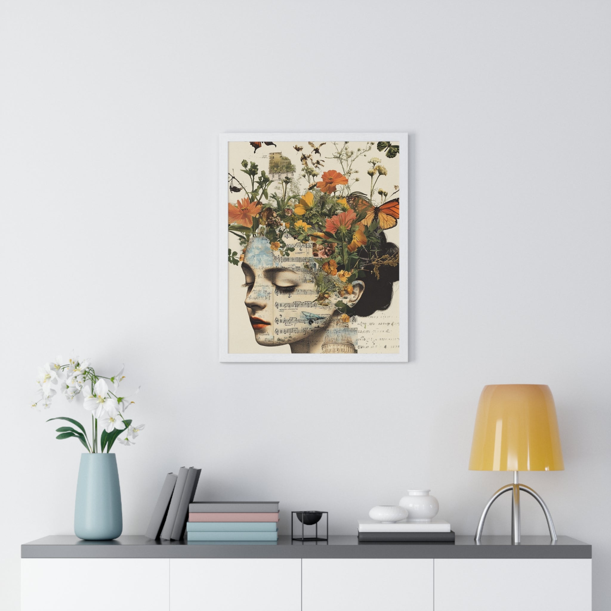 Retro Blooming Type Beat Vertical Framed Poster, Artsulli - Art is Long, Life is Short, Poster, , , , , , , 