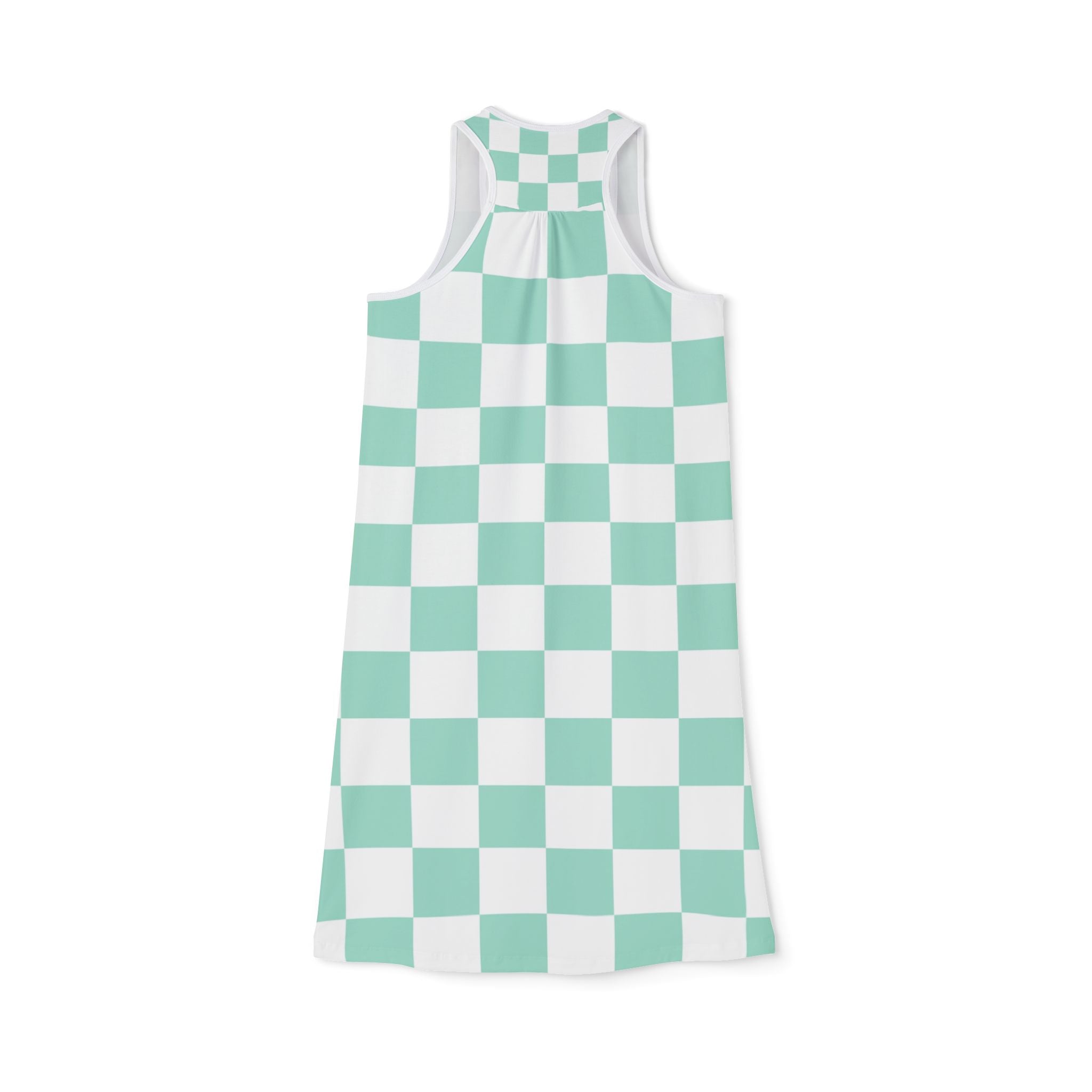 Chessboard Women's Racerback Dress (AOP), Artsulli - Art is Long, Life is Short, Tank Top, , , , , , , 