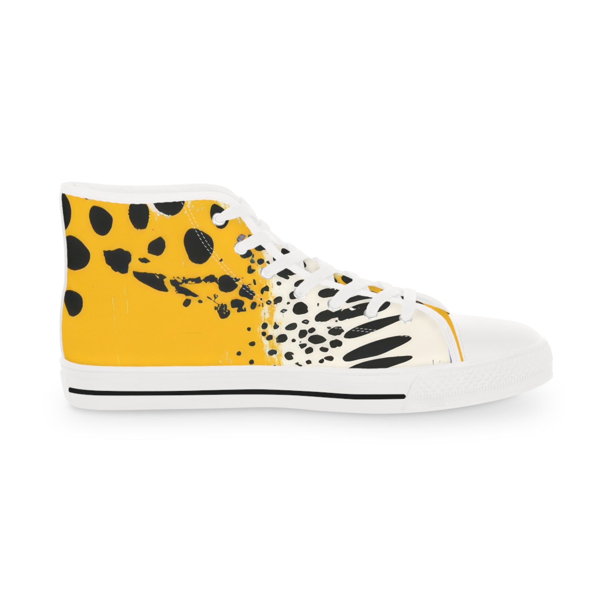 Rae Zebra Rhapsody Men's High Top Sneakers, Artsulli - Art is Long, Life is Short, Shoes, , , , , , , 