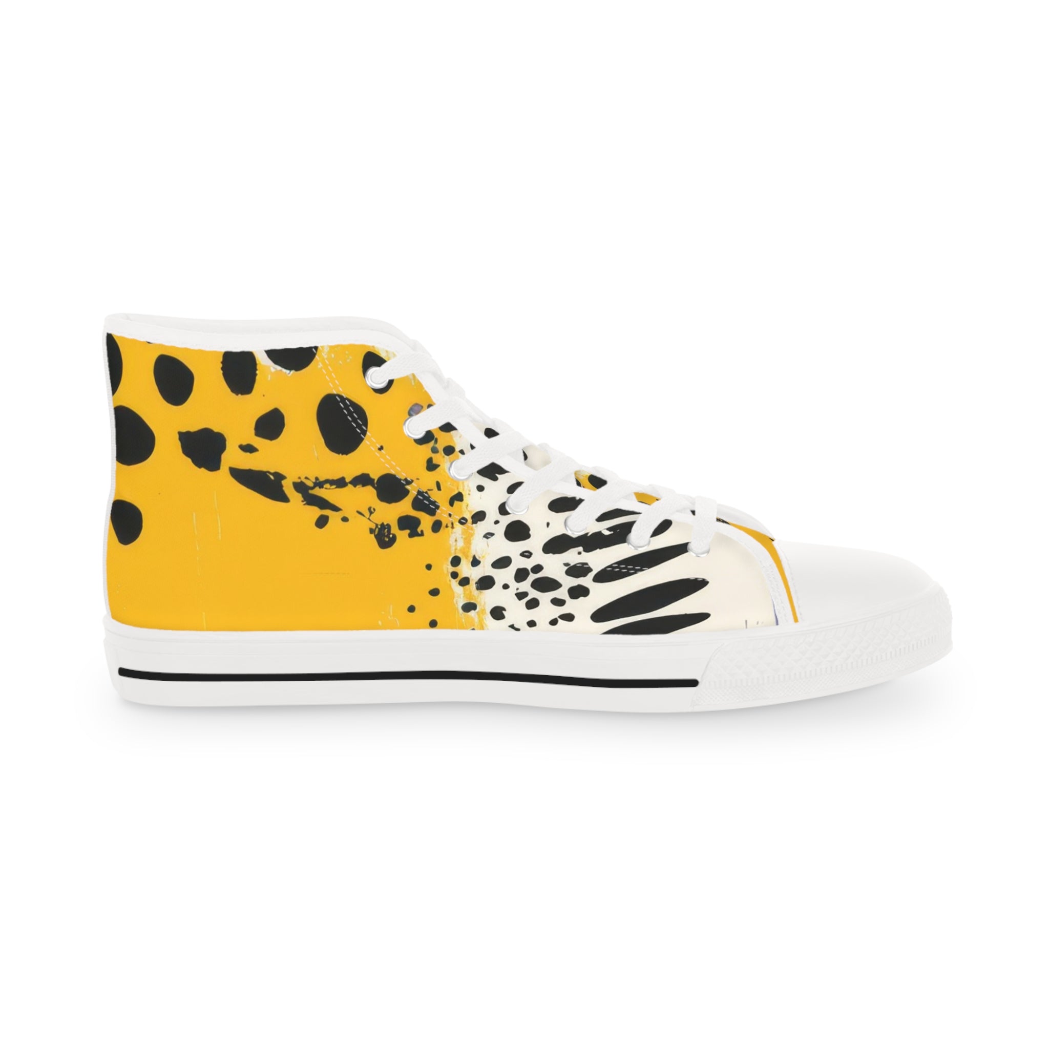 Rae Zebra Rhapsody Men's High Top Sneakers, Artsulli - Art is Long, Life is Short, Shoes, , , , , , , 