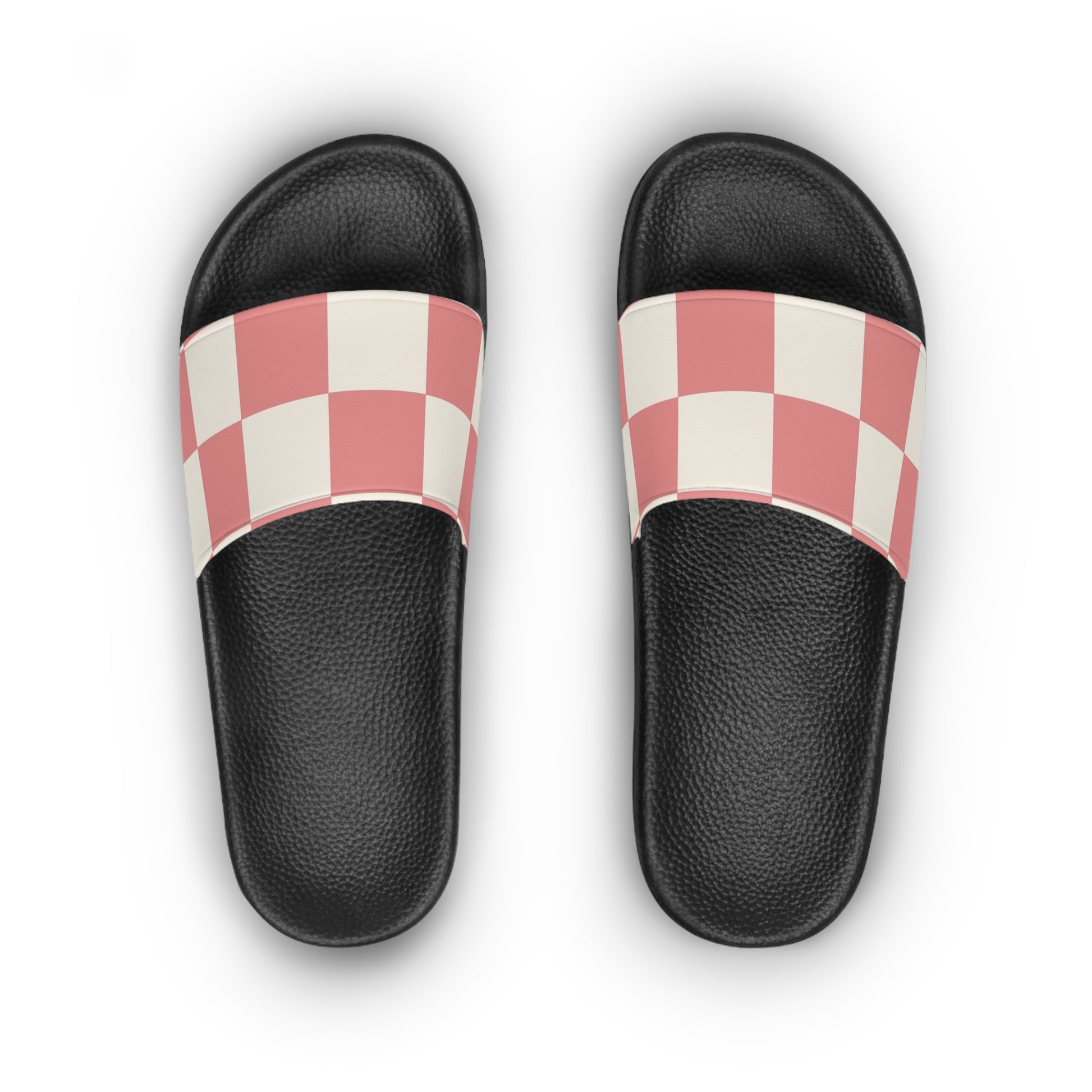 Retro Checkered Grassland Sprites Women's Slide Sandals, Artsulli - Art is Long, Life is Short, Shoes, , , , , , , 