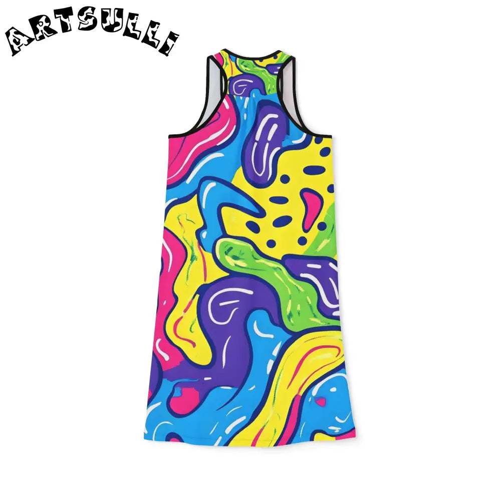 JAKKOUTTHEBXX Colorful Abstract Tank Mini Dress 2025