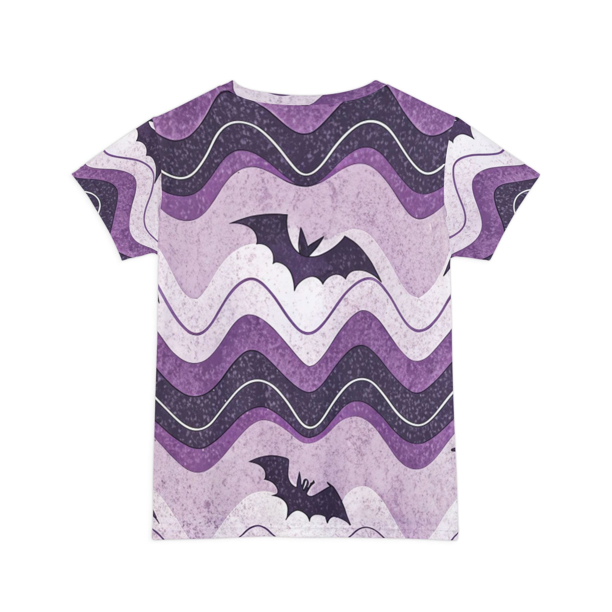 Bat Wave Women's Short Sleeve Shirt (AOP), Artsulli - Art is Long, Life is Short, All Over Prints, , , , , , , 