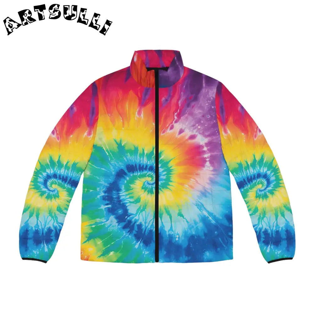 JAKKOUTTHEBXX Rainbow Tie-Dye Quilted Puffer Jacket 2025