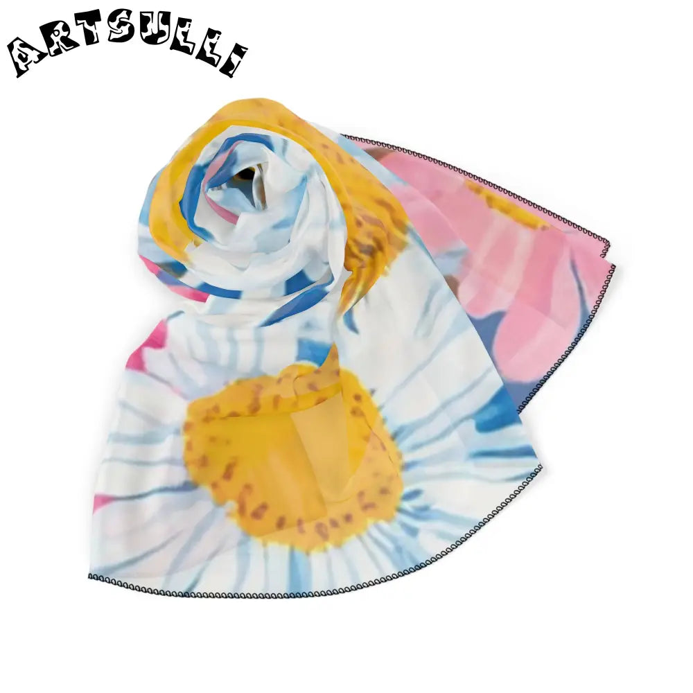 JAKKOUTTHEBXX CDG Daisy Dream Blue Poly Scarf JAKKOUTTHEBXX Artsulli