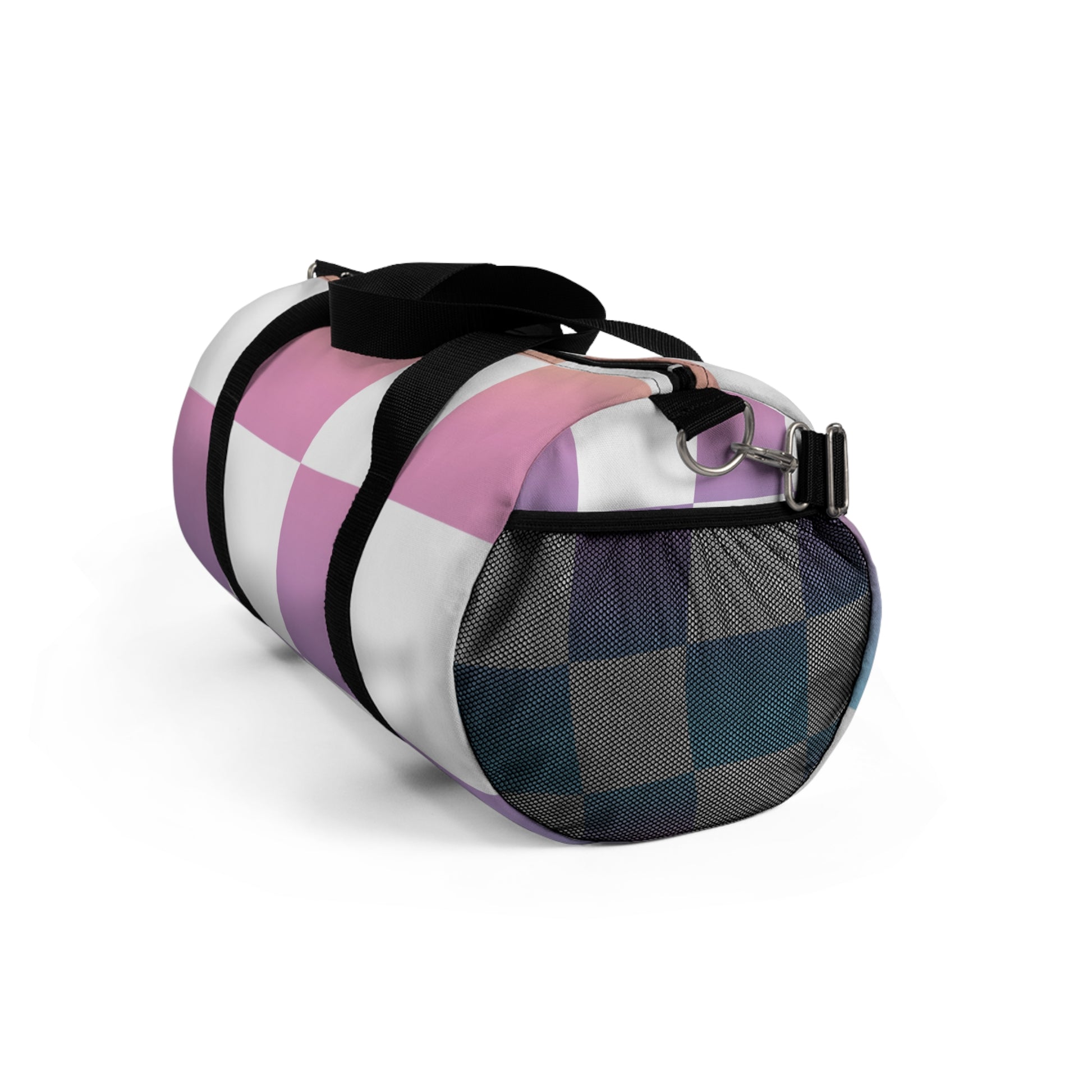 Vaporwave Check Duffel Bag, Artsulli - Art is Long, Life is Short, Bags, , , , , , , 