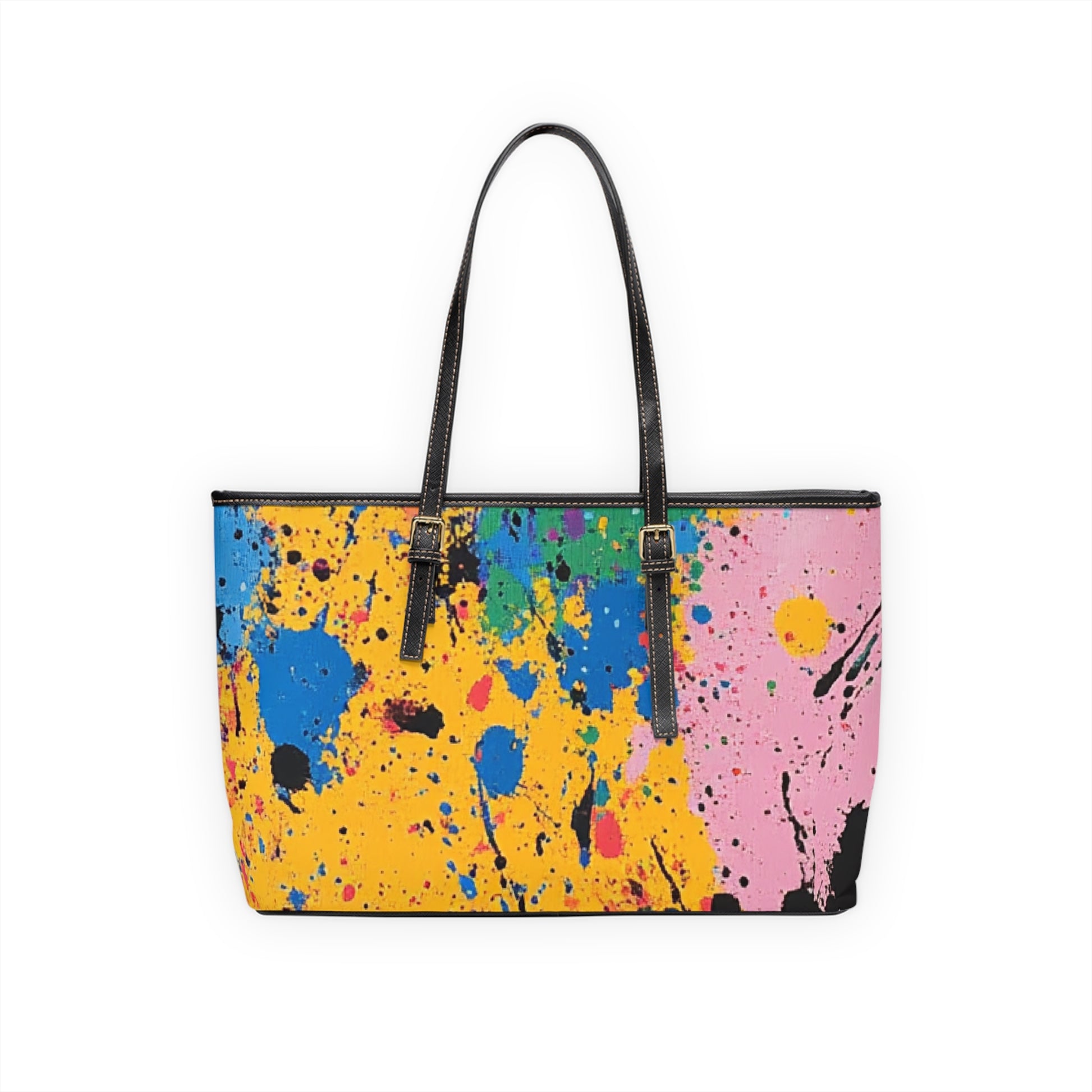 The Colors Of Paint Splatter PU Leather Shoulder Bag, Artsulli - Art is Long, Life is Short, Bags, , , , , , , 