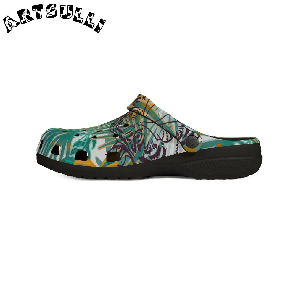 JAKKOUTTHEBXX Tropical Jungle Tigers Green and Brown EVA Foam Rubber