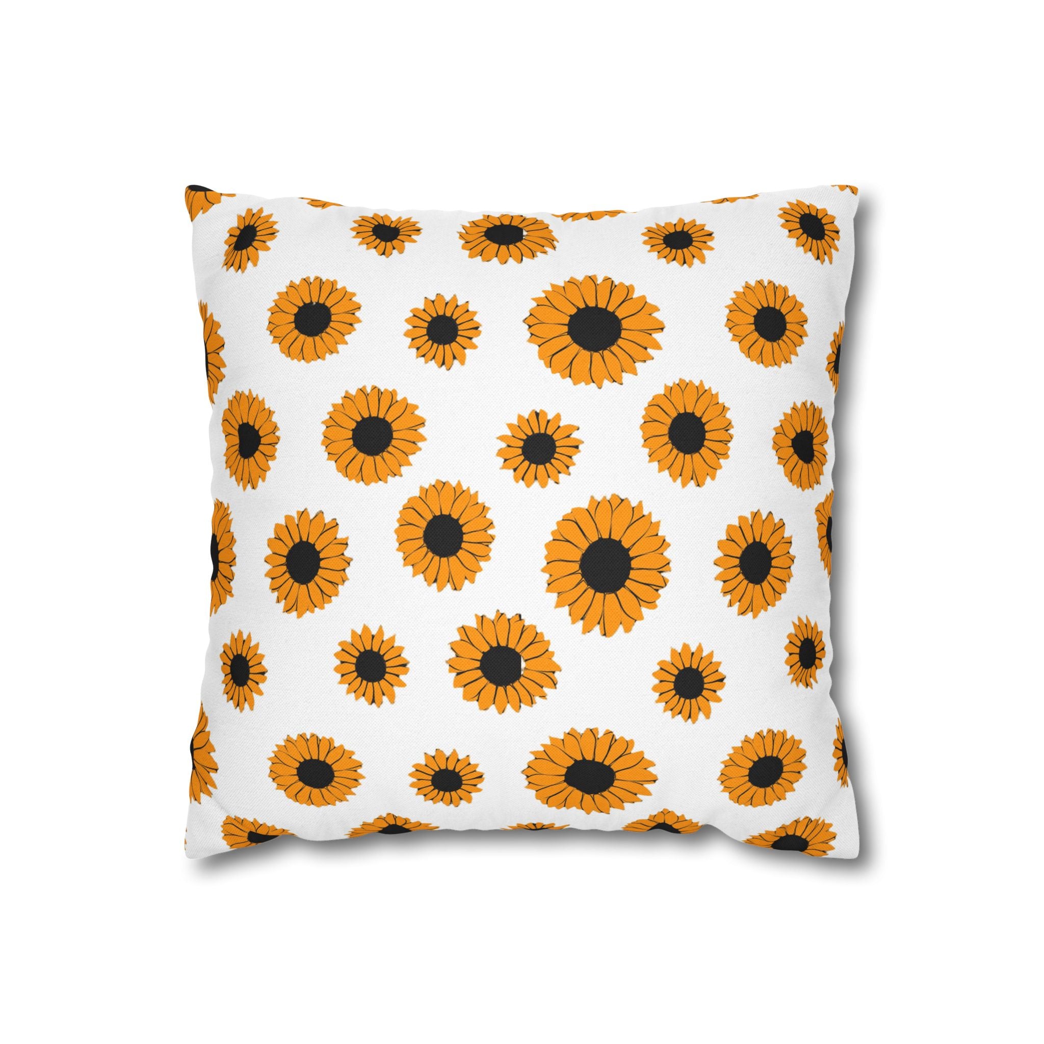 Sunflowers Spun Polyester Square Pillowcase, Artsulli - Art is Long, Life is Short, Home Decor, Size, 14" × 14", , , , , 12091633345206