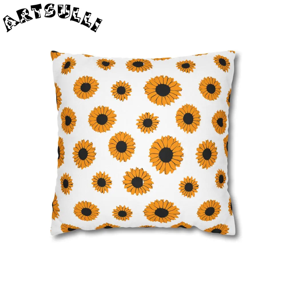 JAKKOUTTHEBXX Sunflowers Spun Polyester Square Pillowcase
