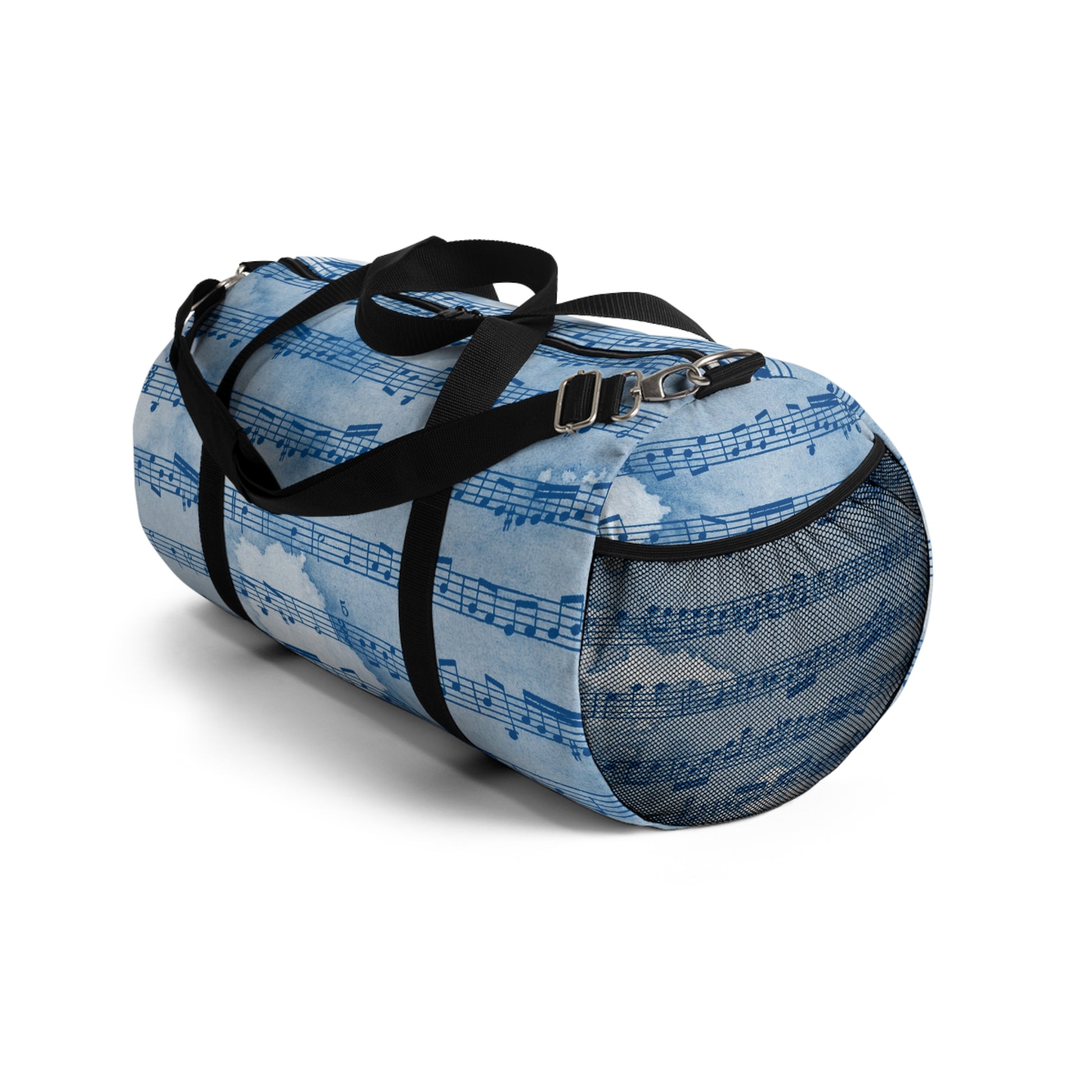 Drip Spill Type Beat Sheet Music II Blue Duffel Bag, Artsulli - Art is Long, Life is Short, Bags, , , , , , , 