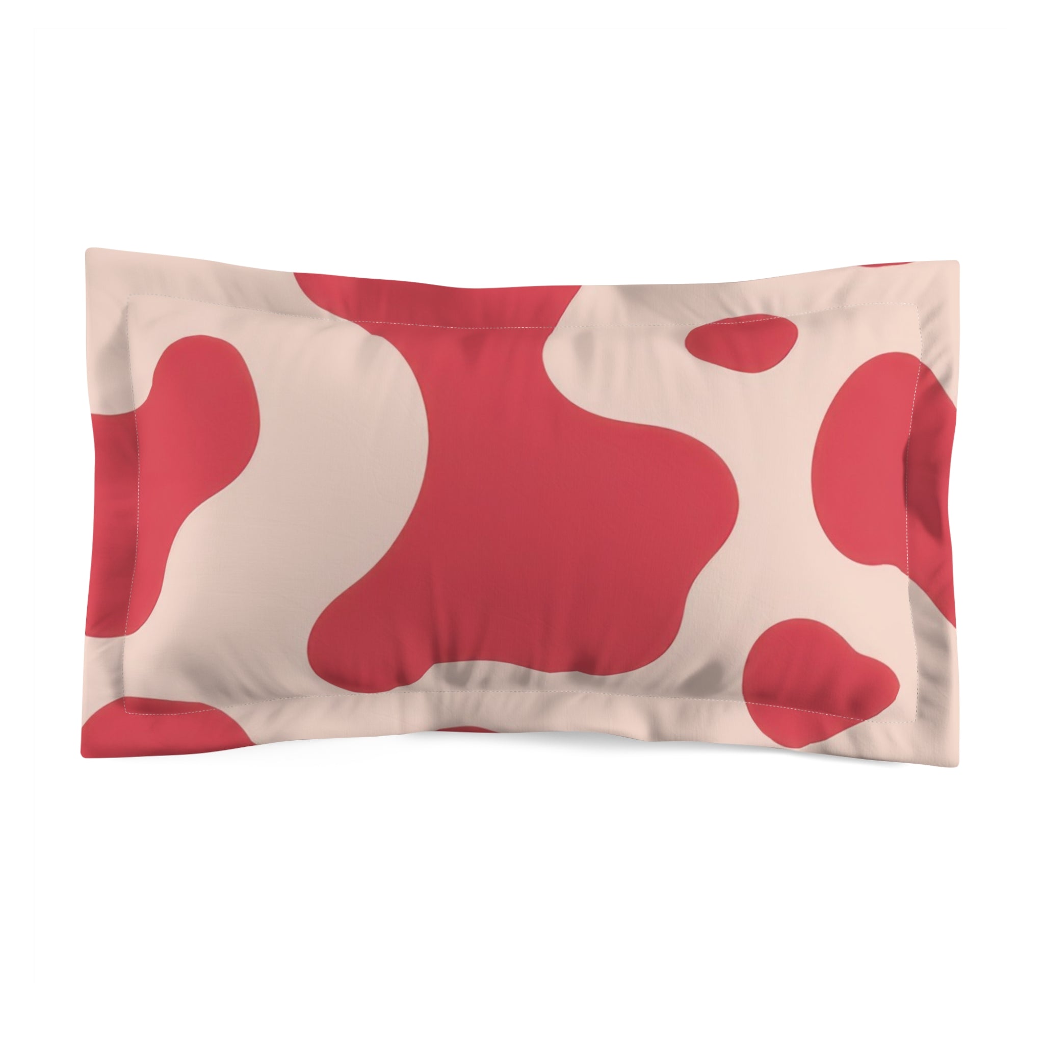 Red Jungle Cow Microfiber Pillow Sham, Artsulli - Art is Long, Life is Short, Home Decor, Size, King, , , , , 29177031699191015354