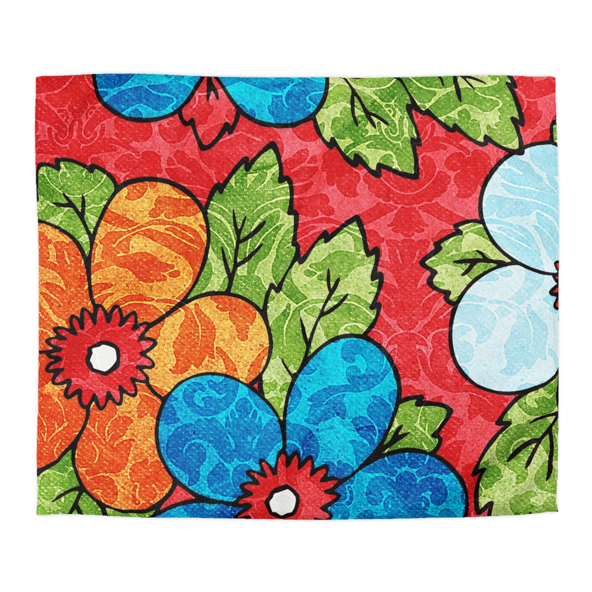 Groovy Red Floral Kl Microfiber Duvet Cover, Artsulli - Art is Long, Life is Short, Home Decor, Size, King, Color, White, , , 24465583519058931695