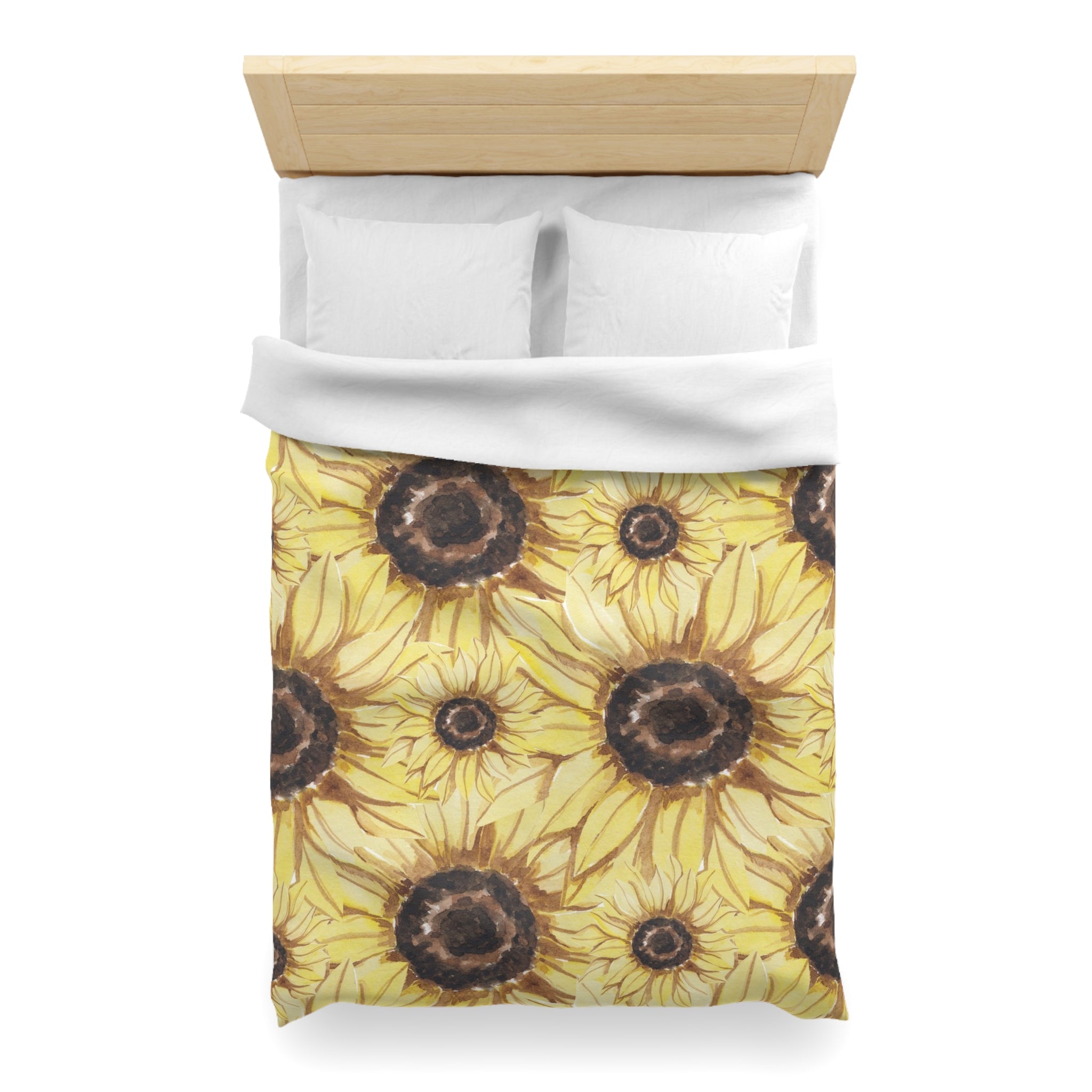 Retro Anime Sunflower Microfiber Duvet Cover, Artsulli - Art is Long, Life is Short, Home Decor, , , , , , , 