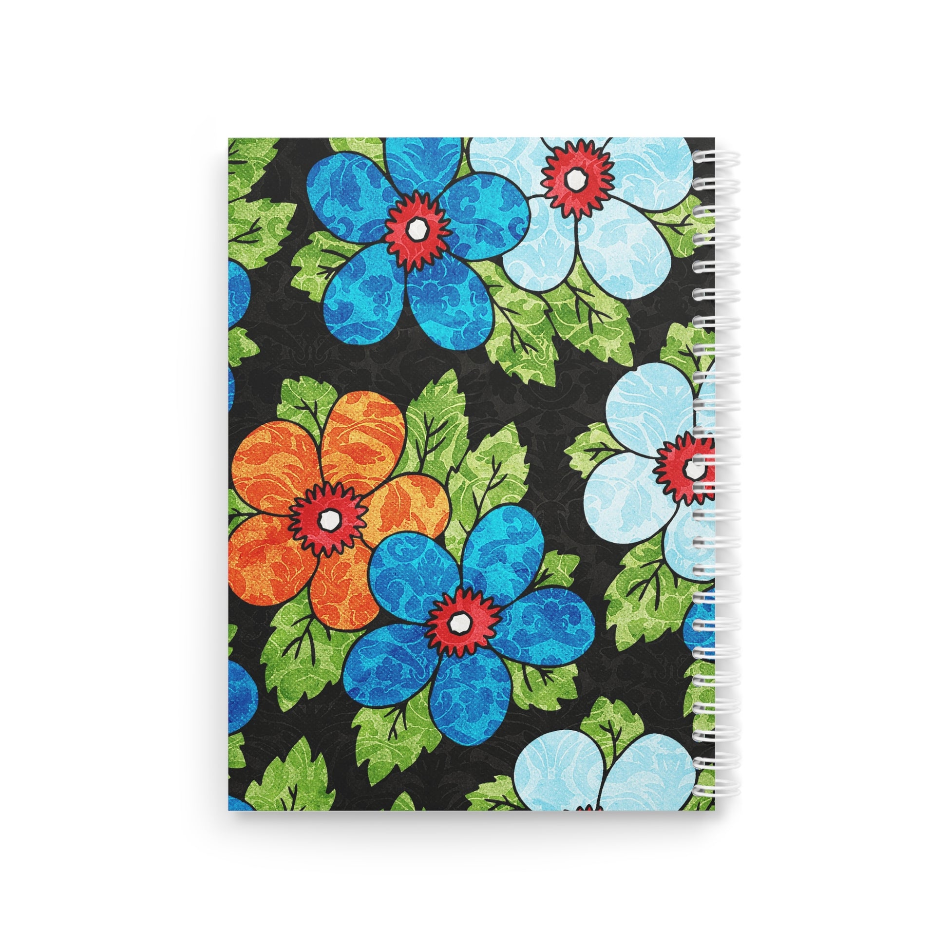 Groovy Black Floral Kl Spiral Notebook, Artsulli - Art is Long, Life is Short, Paper products, , , , , , , 