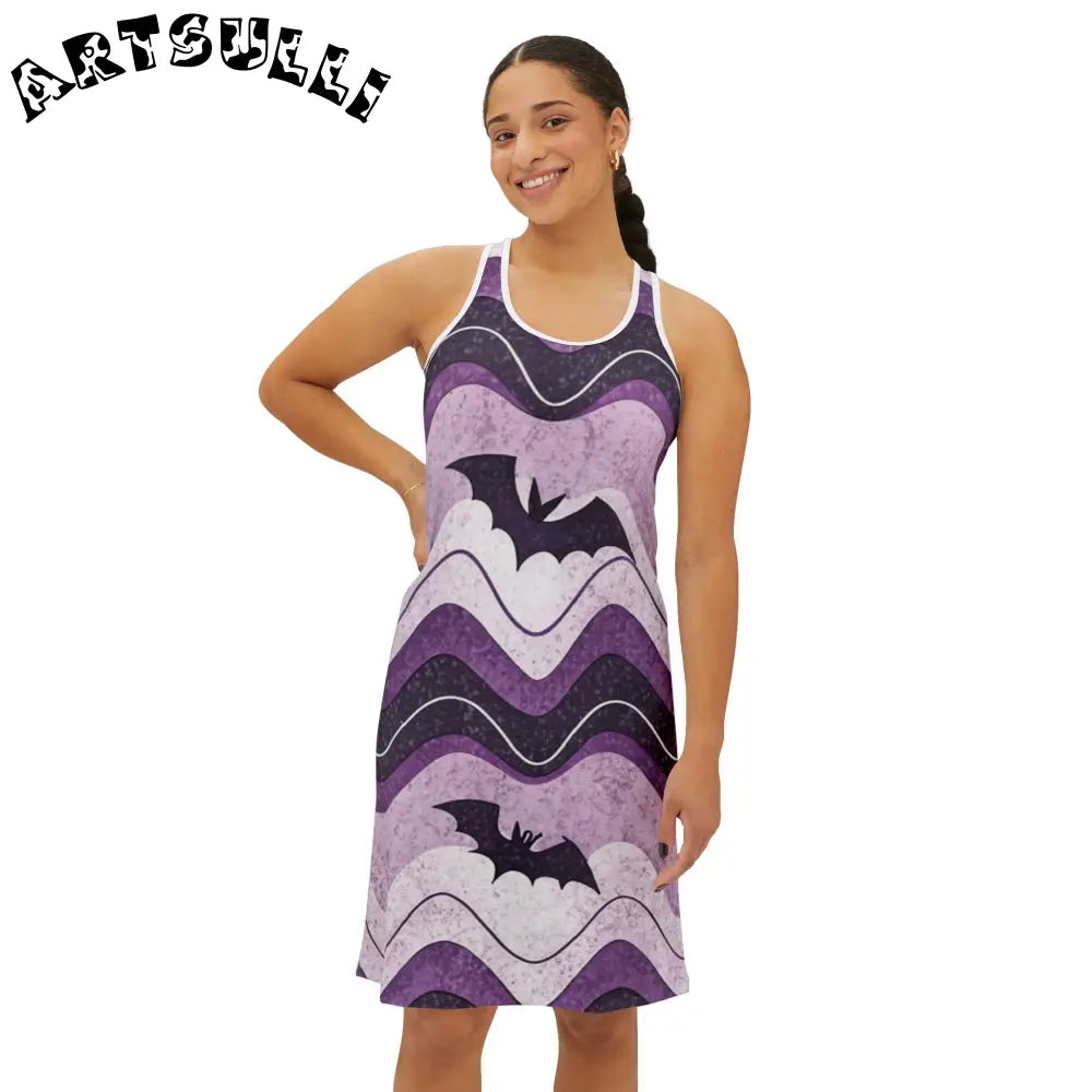 JAKKOUTTHEBXX Bat Wave Women’s Racerback Dress (AOP) JAKKOUTTHEBXX