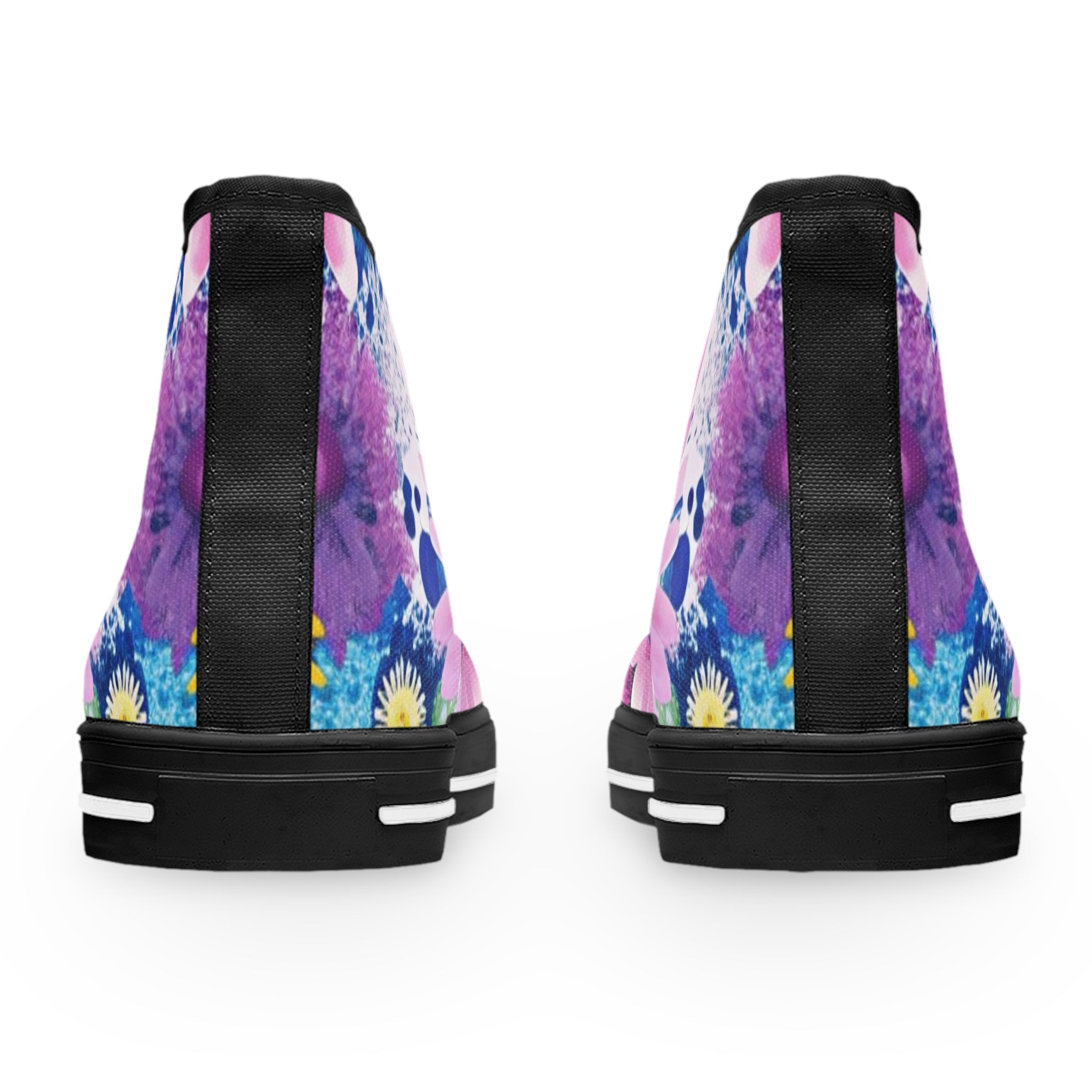 Magical Flower Explosion Multi-Color Women's High Top Sneakers, Artsulli - Art is Long, Life is Short, Shoes, , , , , , , 