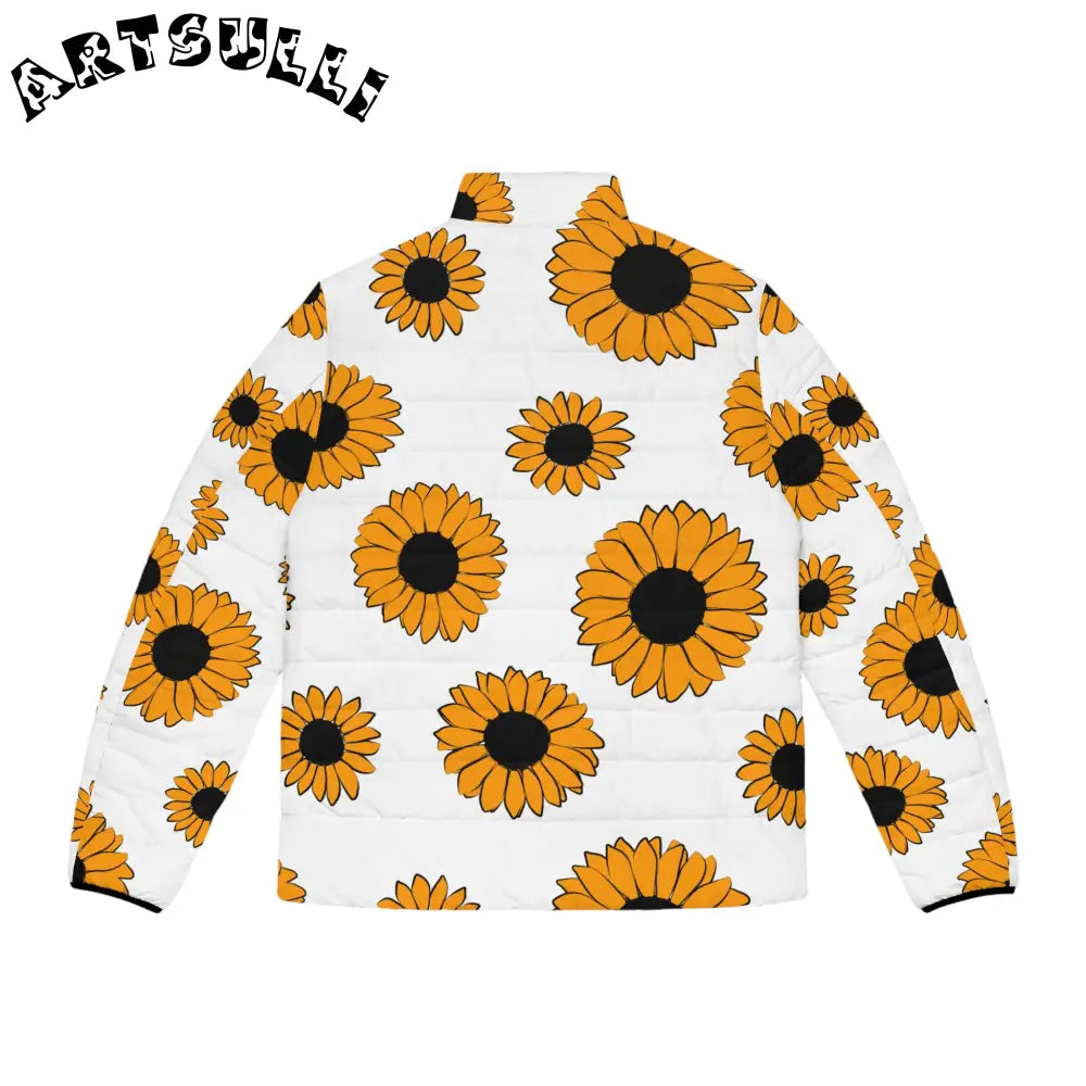 JAKKOUTTHEBXX Sunflowers Men’s Puffer Jacket (AOP) JAKKOUTTHEBXX