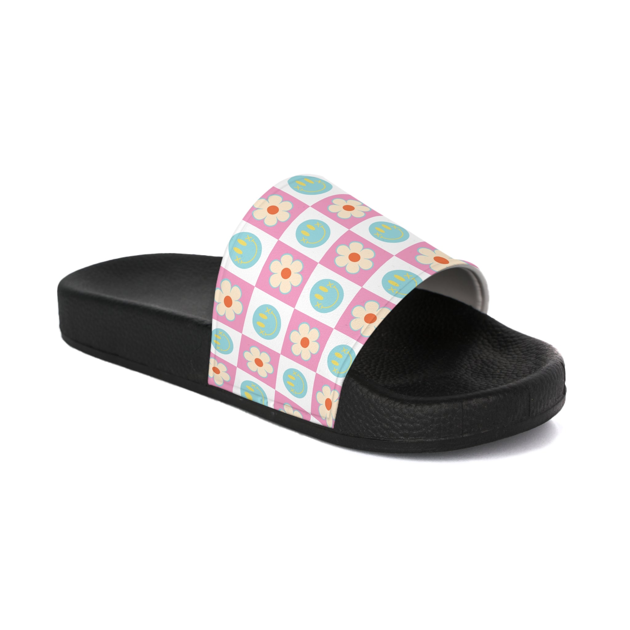 Madotsukis Grin Bloom Women's Slide Sandals, Artsulli - Art is Long, Life is Short, Shoes, Color, Black sole, Size, US 5, , , 29885133828832980152