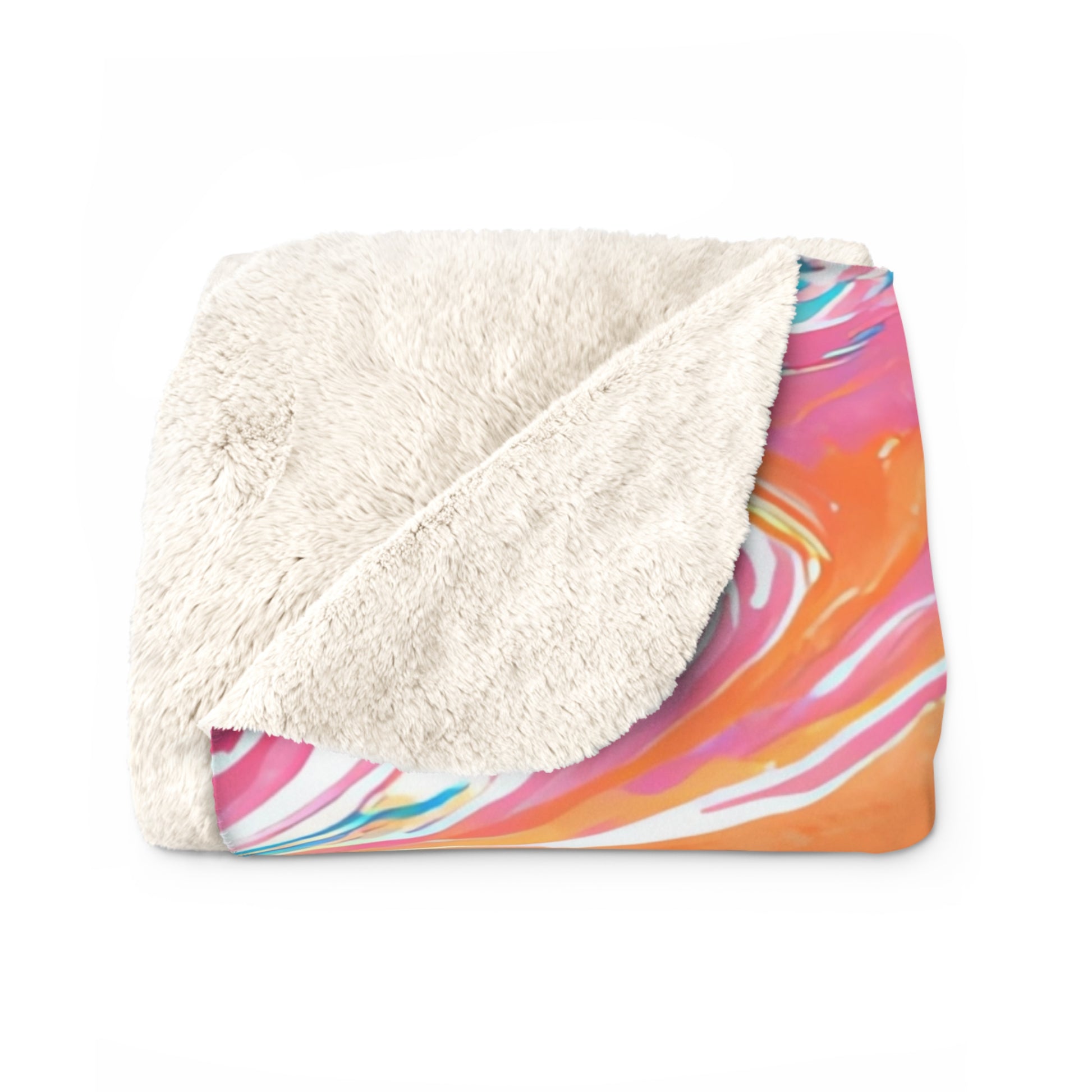Liquid Pastel Spill II Multi-Color Sherpa Fleece Blanket, Artsulli - Art is Long, Life is Short, Home Decor, , , , , , , 