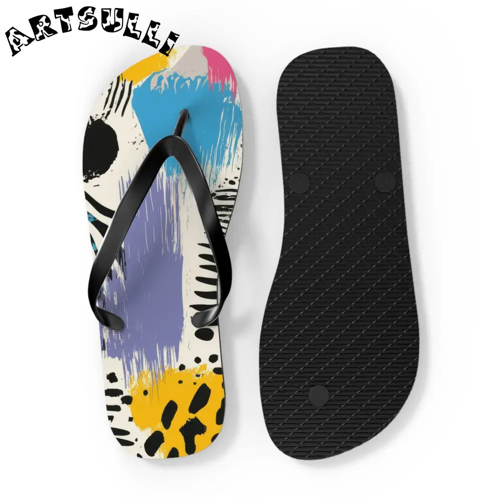 JAKKOUTTHEBXX Rae Zebra Rhapsody II Flip Flops JAKKOUTTHEBXX