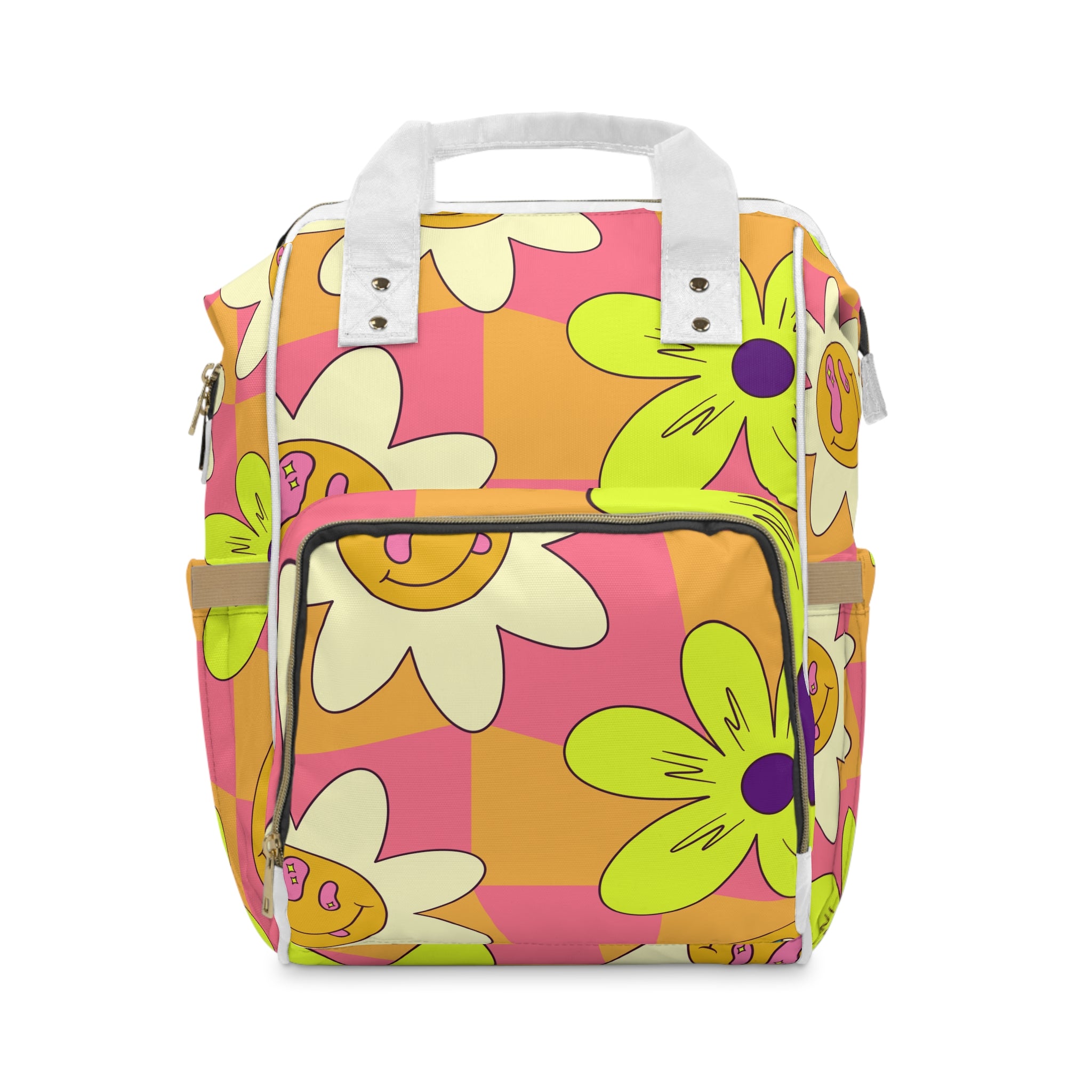 Trippy Sour Face Rave Multifunctional Diaper Backpack, Artsulli - Art is Long, Life is Short, Bags, Size, 15.0" × 10.8" × 6.7'', , , , , 13924662487751