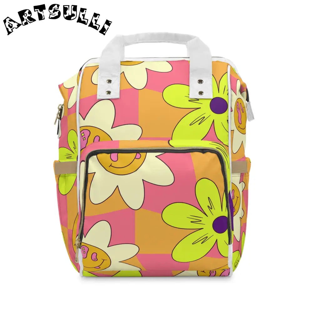 JAKKOUTTHEBXX Trippy Sour Face Rave Multifunctional Diaper Backpack