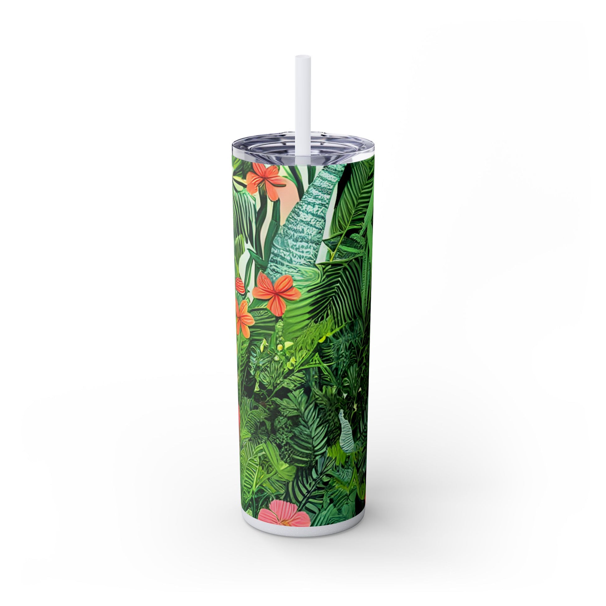 Jungle Zebra Art Skinny Tumbler with Straw, 20oz, Artsulli - Art is Long, Life is Short, Mug, Finish, Glossy, Color, Glitter Iceberg, Size, 20oz, 62751756524740