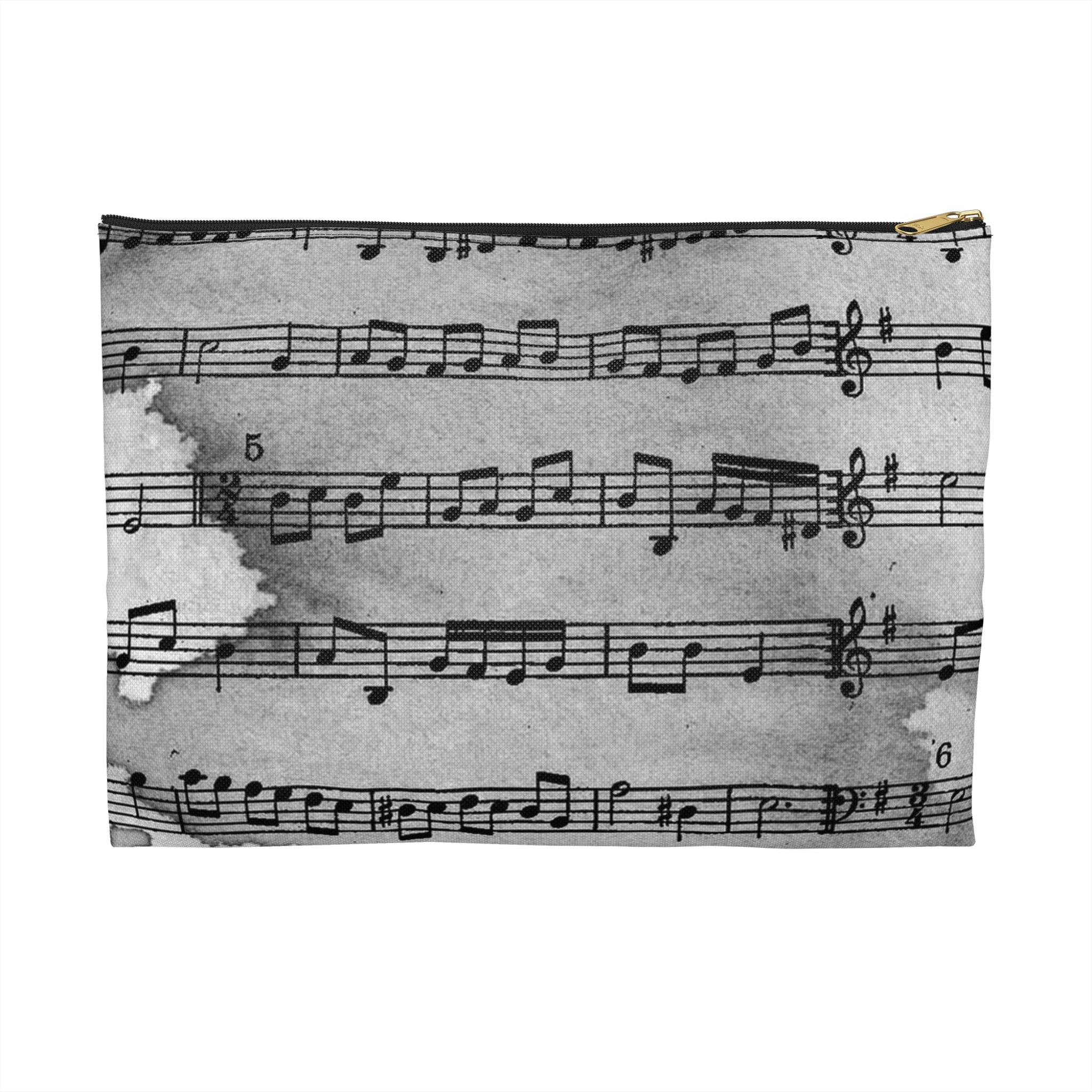 Drip Spill Type Beat Sheet Music Black Accessory Pouch, Artsulli - Art is Long, Life is Short, Bags, Size, Large, Color, Black zipper, , , 17198849189975074930