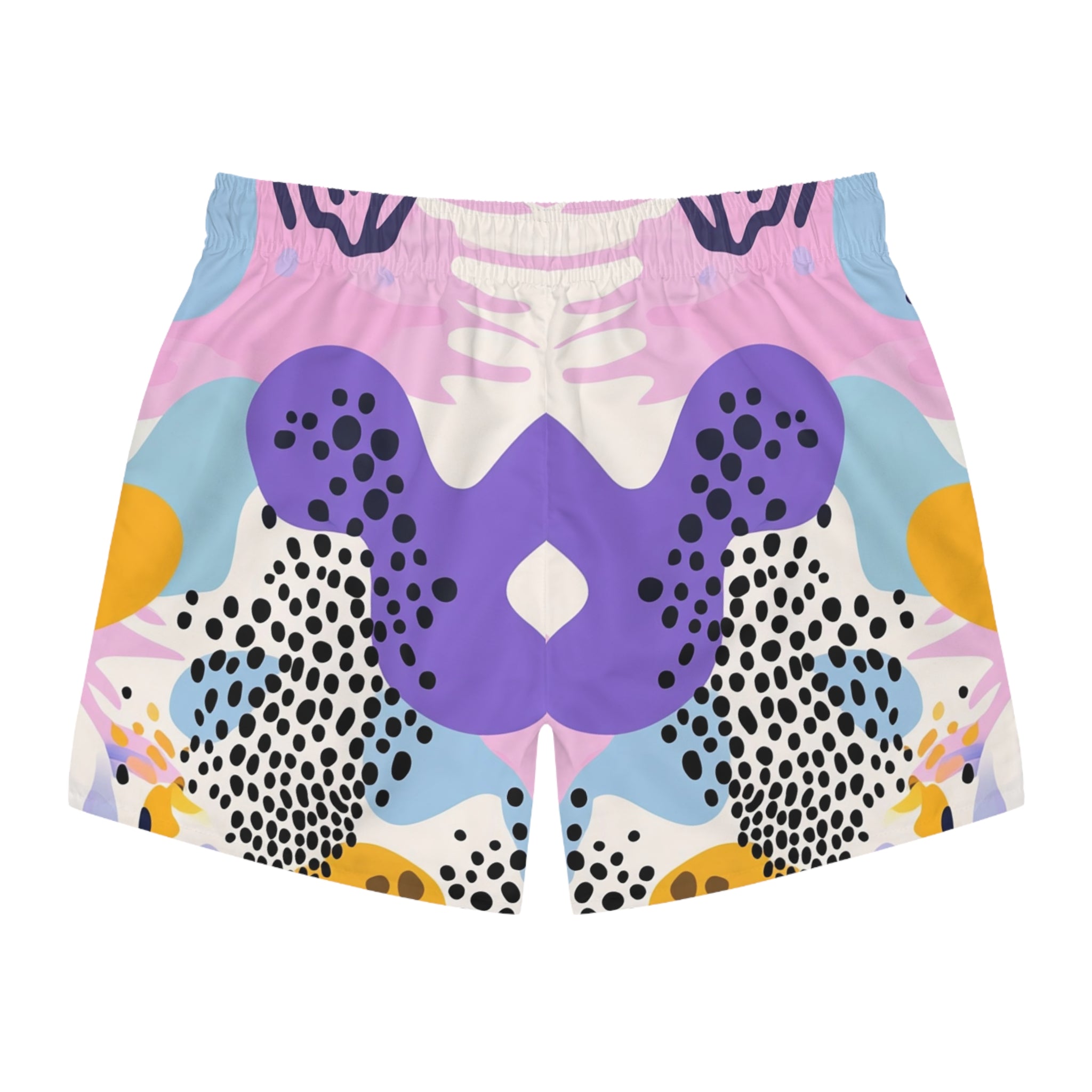 Colorful Abstract Shapes Swim Trunks (AOP), Artsulli - Art is Long, Life is Short, All Over Prints, , , , , , , 