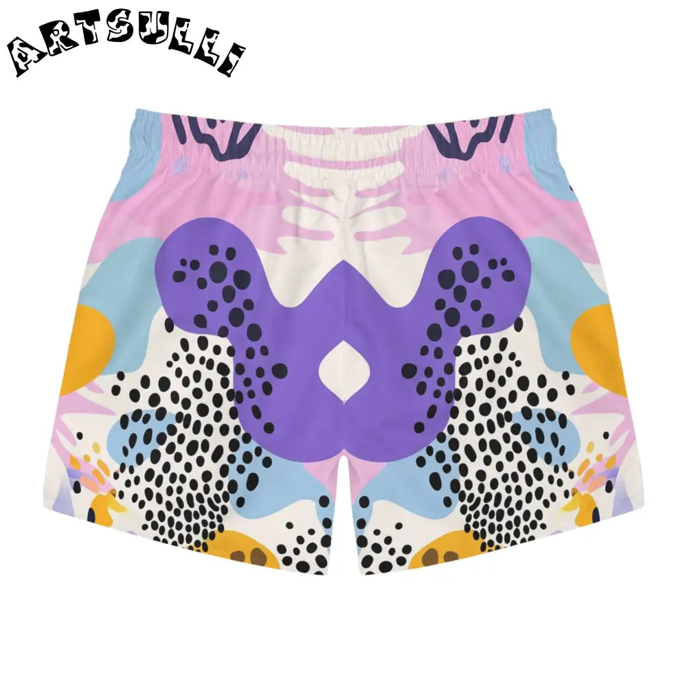JAKKOUTTHEBXX Colorful Abstract Shapes Swim Trunks (AOP)
