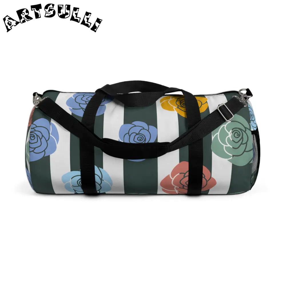JAKKOUTTHEBXX Stripes x Roses Black and White Copy of Duffel Bag