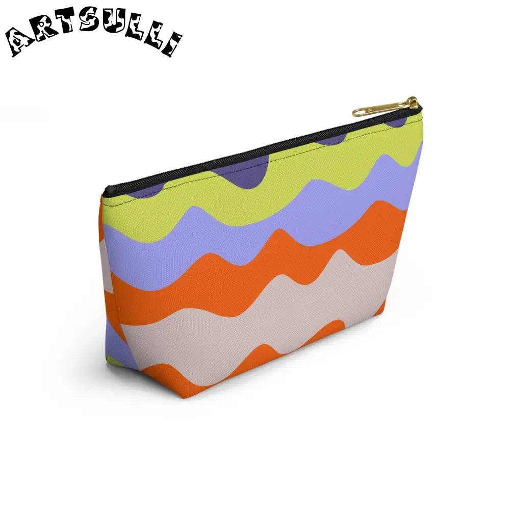 JAKKOUTTHEBXX Waves II Red and Blue Accessory Pouch w T-bottom