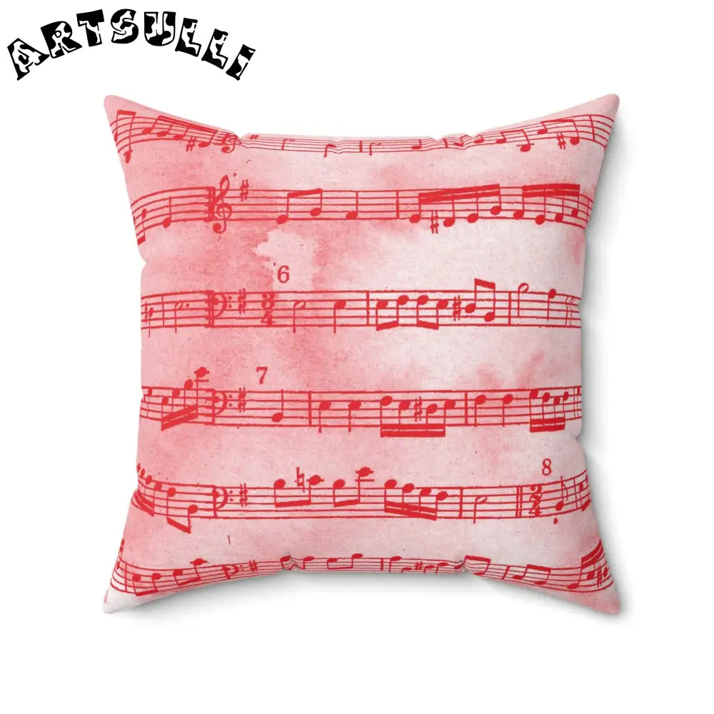 JAKKOUTTHEBXX Pink Music Notes Double Sided Room Accent Pillow 2025