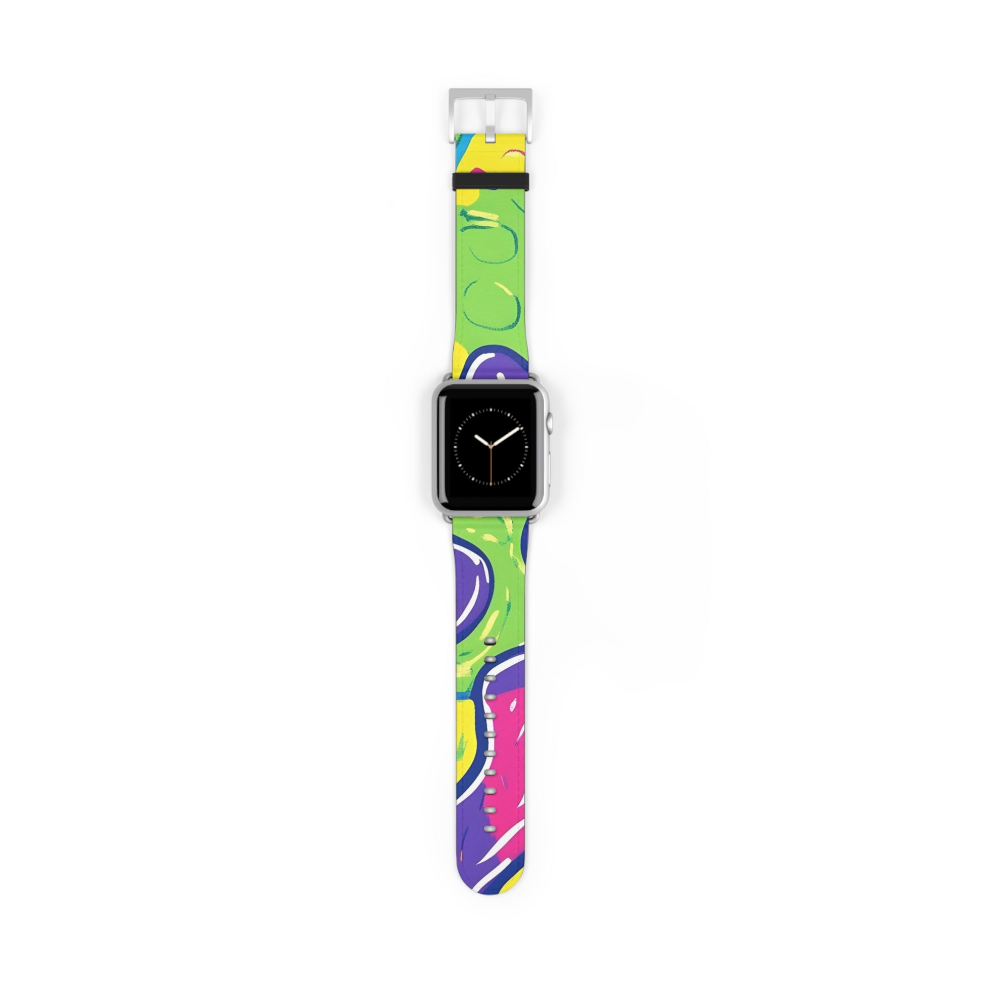90s Trippy Slime Watch Band, Artsulli - Art is Long, Life is Short, Accessories, Size, 42 - 45 mm, Color, Silver Matte, , , 30711324722857882435