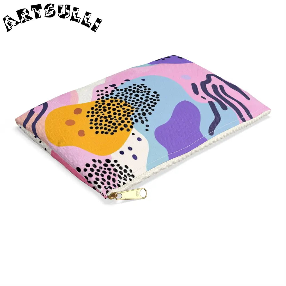 JAKKOUTTHEBXX Colorful Abstract Dots and Shapes II Accessory Pouch