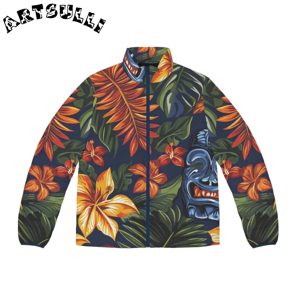 JAKKOUTTHEBXX Tropic Tiki Mask Puffer Jacket 2025