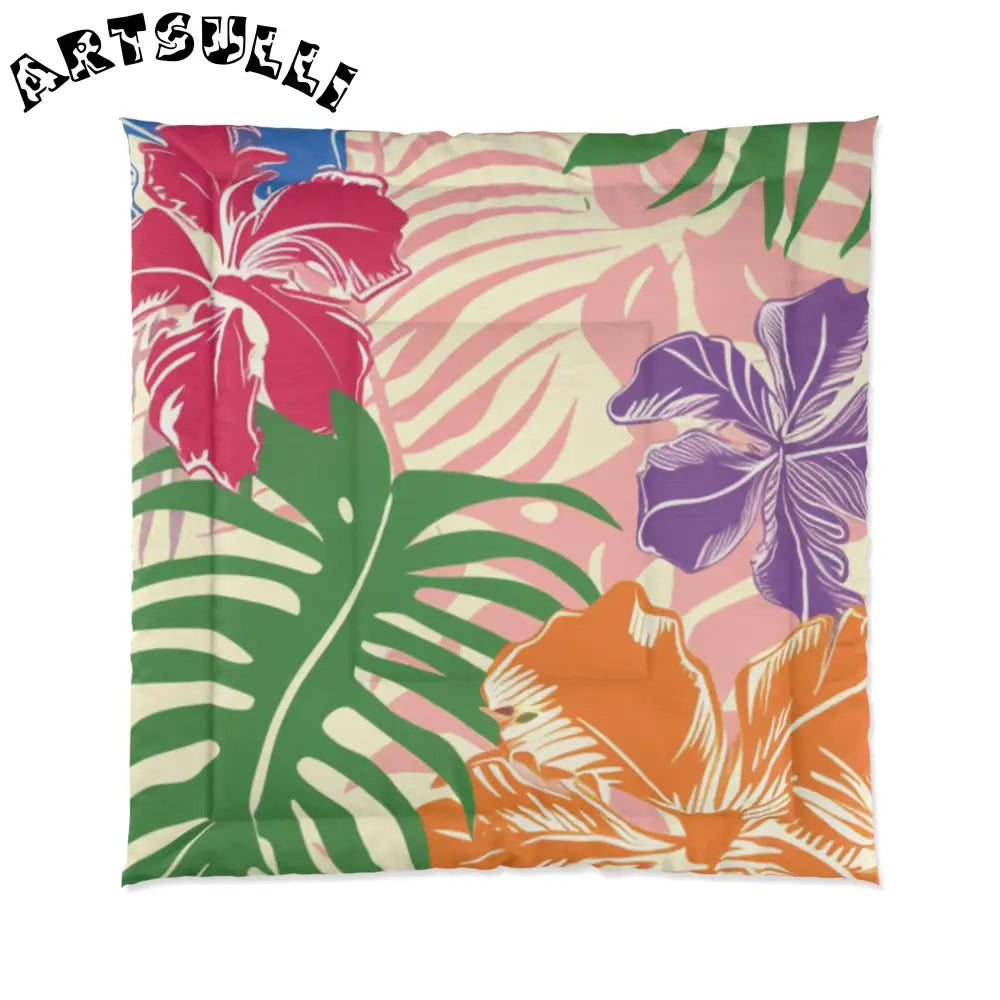 JAKKOUTTHEBXX Colorful Tropical Floral and Leaf Blanket 2025