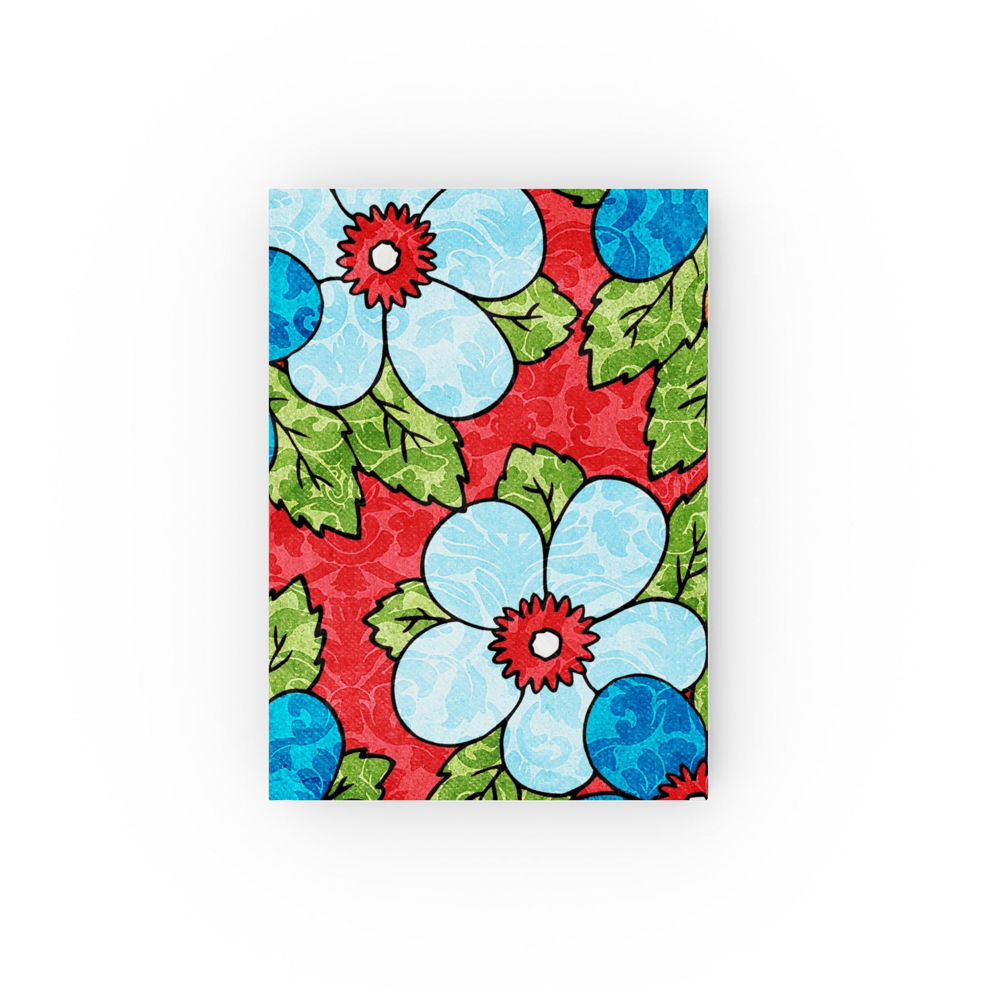 Groovy Red Floral Kl Hard Backed Journal, Artsulli - Art is Long, Life is Short, Paper products, Paper, Graph, Size, 5.2" x 7.4", , , 19579340654422774669