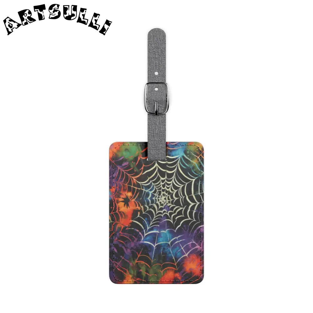JAKKOUTTHEBXX Spiderweb Gray Canvas Buckle Luggage Tag 2025