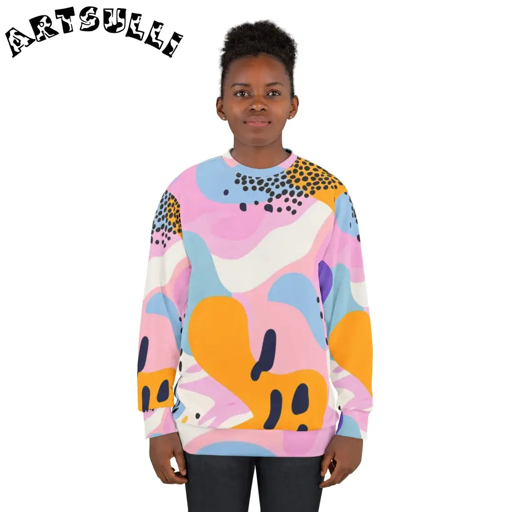 JAKKOUTTHEBXX Colorful Abstract Dots and Shapes Unisex Sweatshirt