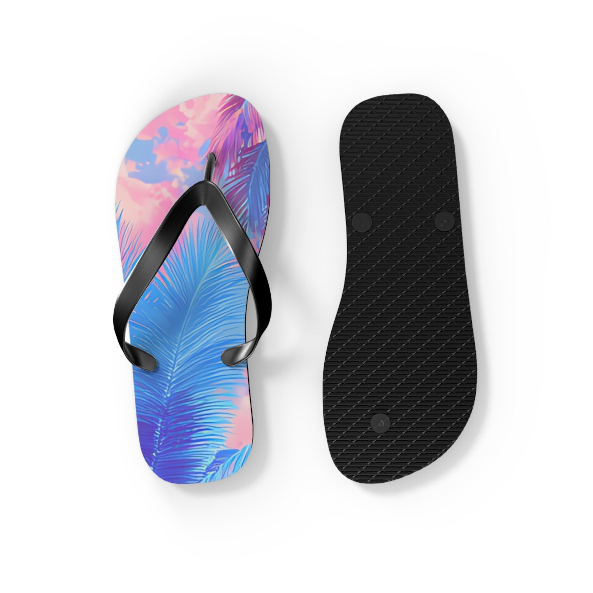 Ethereal Pastel Palms Flip Flops, Artsulli - Art is Long, Life is Short, Shoes, , , , , , , 