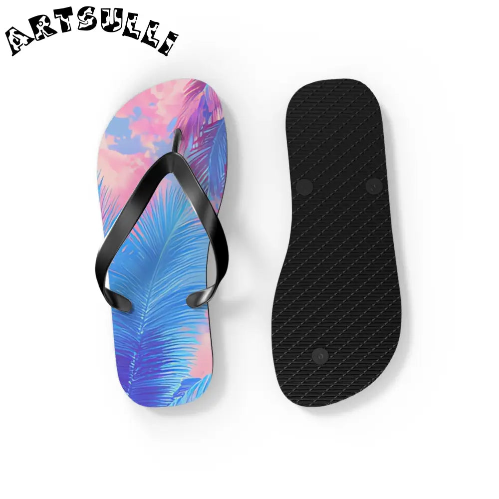 JAKKOUTTHEBXX Ethereal Pastel Palms Flip Flops JAKKOUTTHEBXX