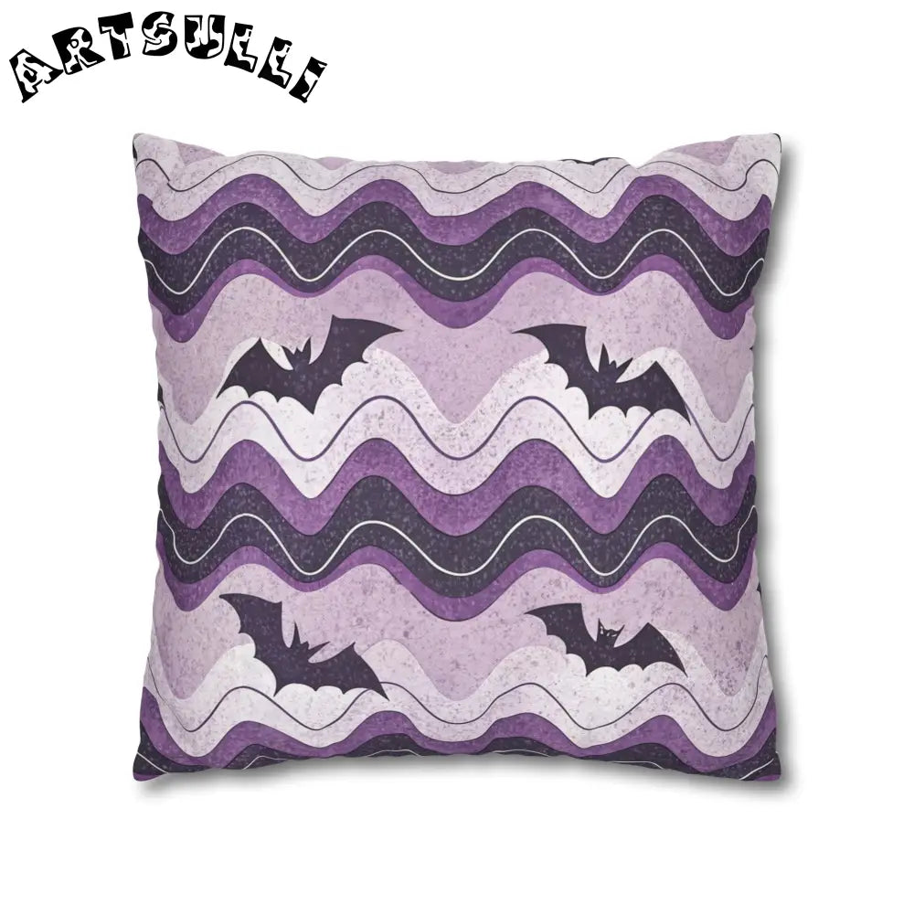 JAKKOUTTHEBXX Bat Wave Spun Polyester Square Pillowcase