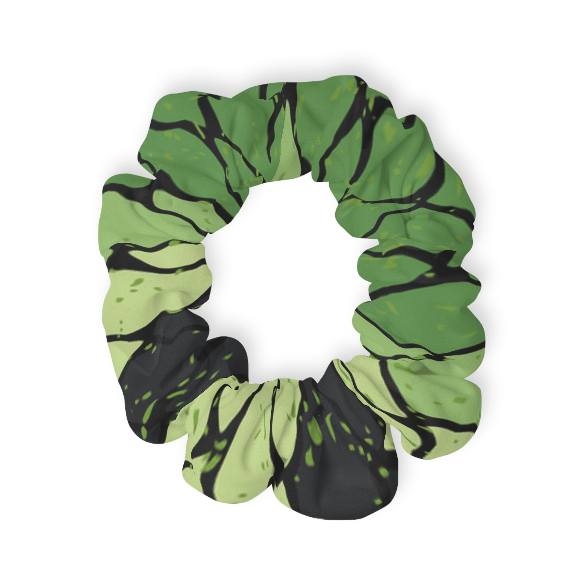 Snake Skin Green and Black Scrunchie, Artsulli - Art is Long, Life is Short, Accessories, Size, 4'' × 4'', , , , , 11214571157327